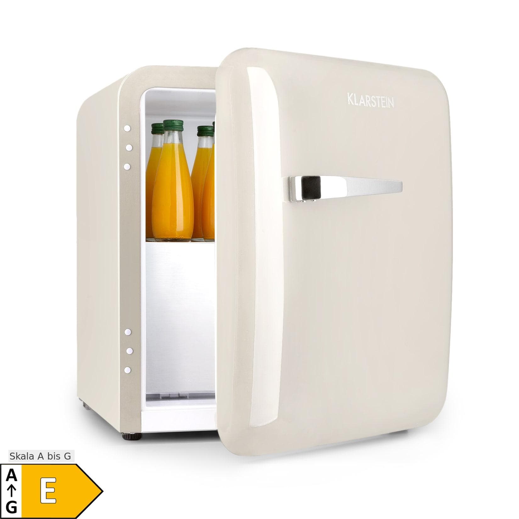 Klarstein Audrey Mini 2in1 Kühlschrank Creme 37L LED
