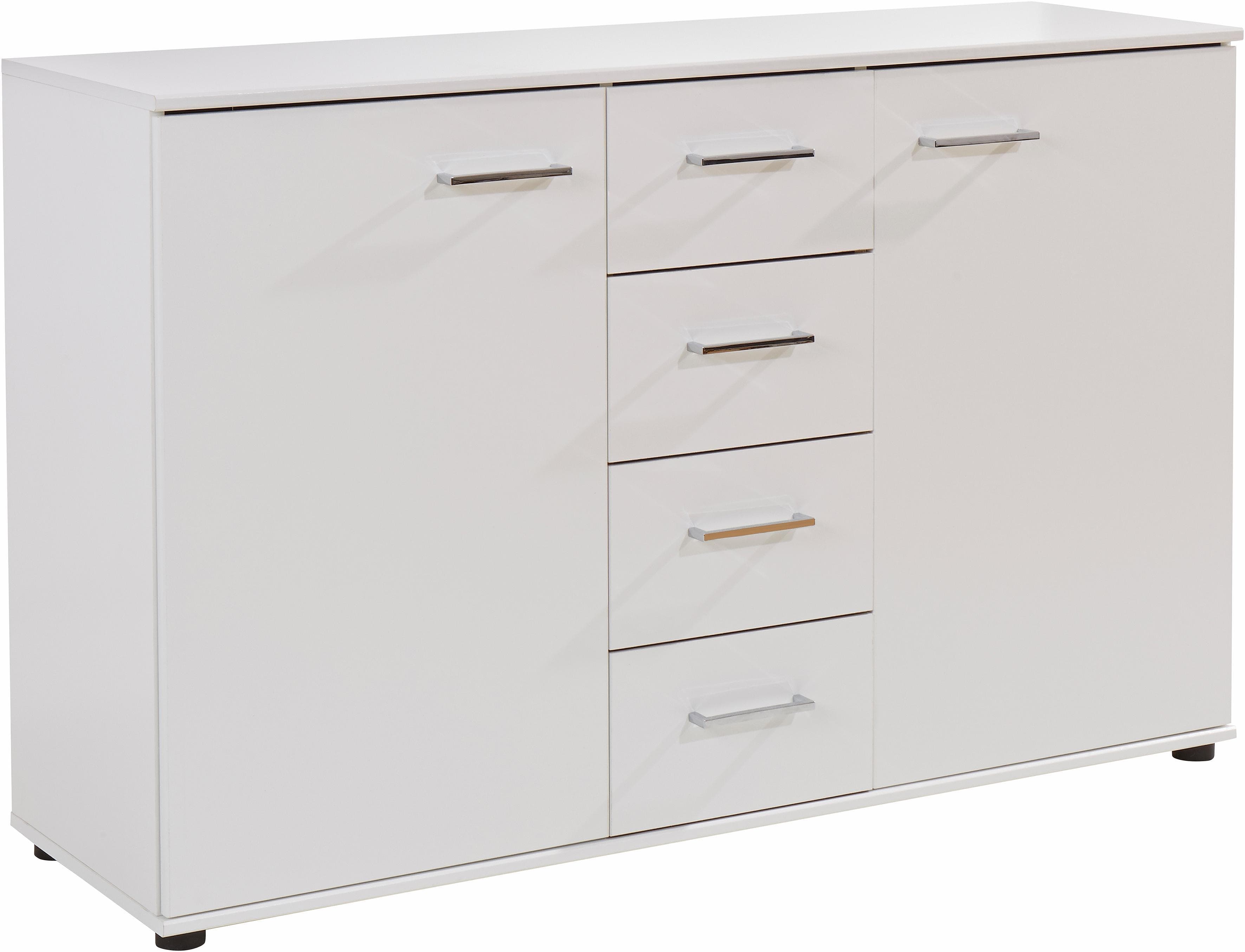 Wimex Kommode Pamela Weiß 2-Türig mit Schubladen
