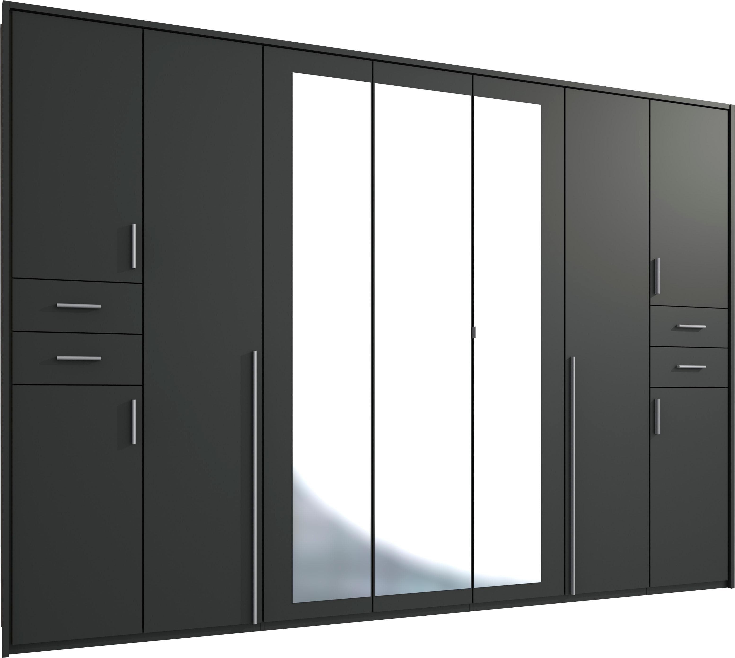 Drehtürenschrank mit Spiegeln und Schubladen - Passepartout-Design