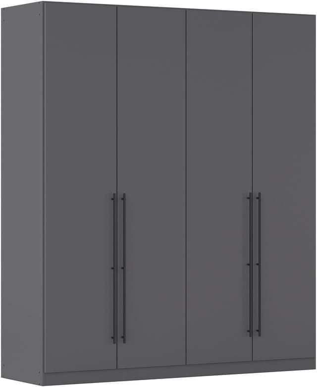 Rauch Kleiderschrank Drehtürenschrank Schrank Garderobe Wäscheschrank Grau Klassisches Design