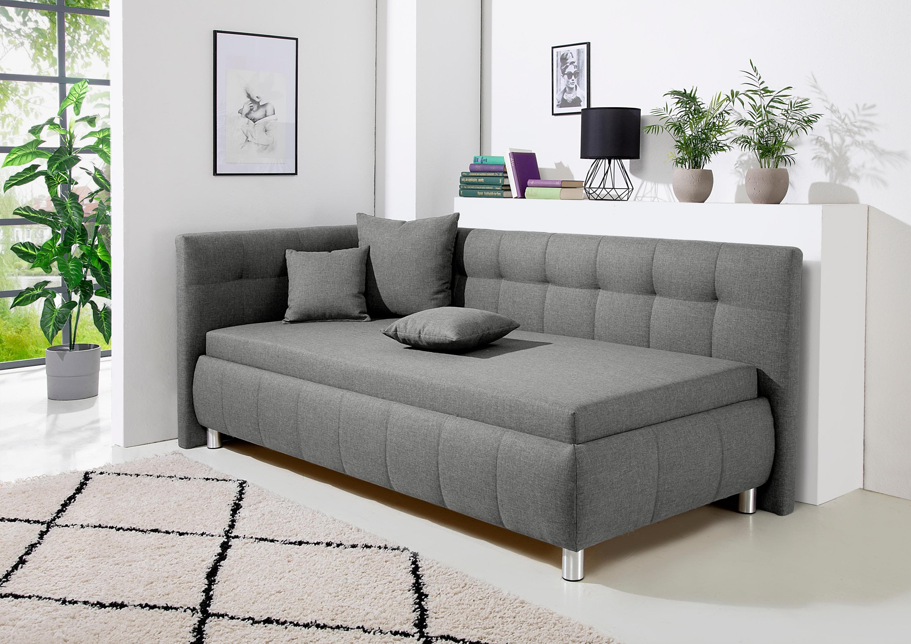 Maintal Sofakissen Grau für Polsterliegen Malea 3er Set