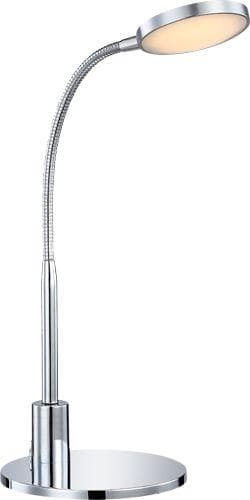 GLOBO LIGHTING LED Tischleuchte Aluminium Chrom Warmweiß Beweglicher Spot