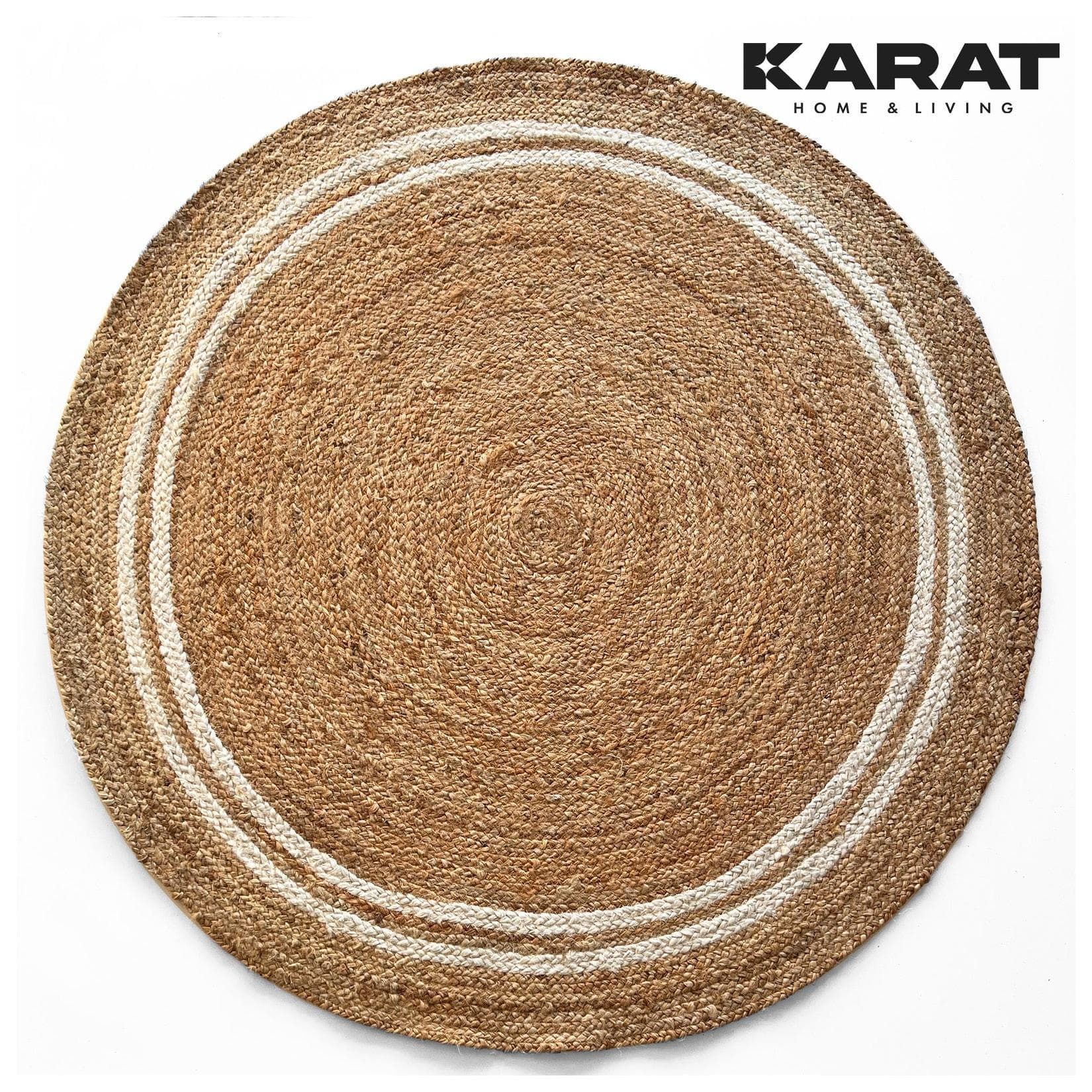 Karat homeliving Jute-Teppich Mumbai Rund Handgewebt