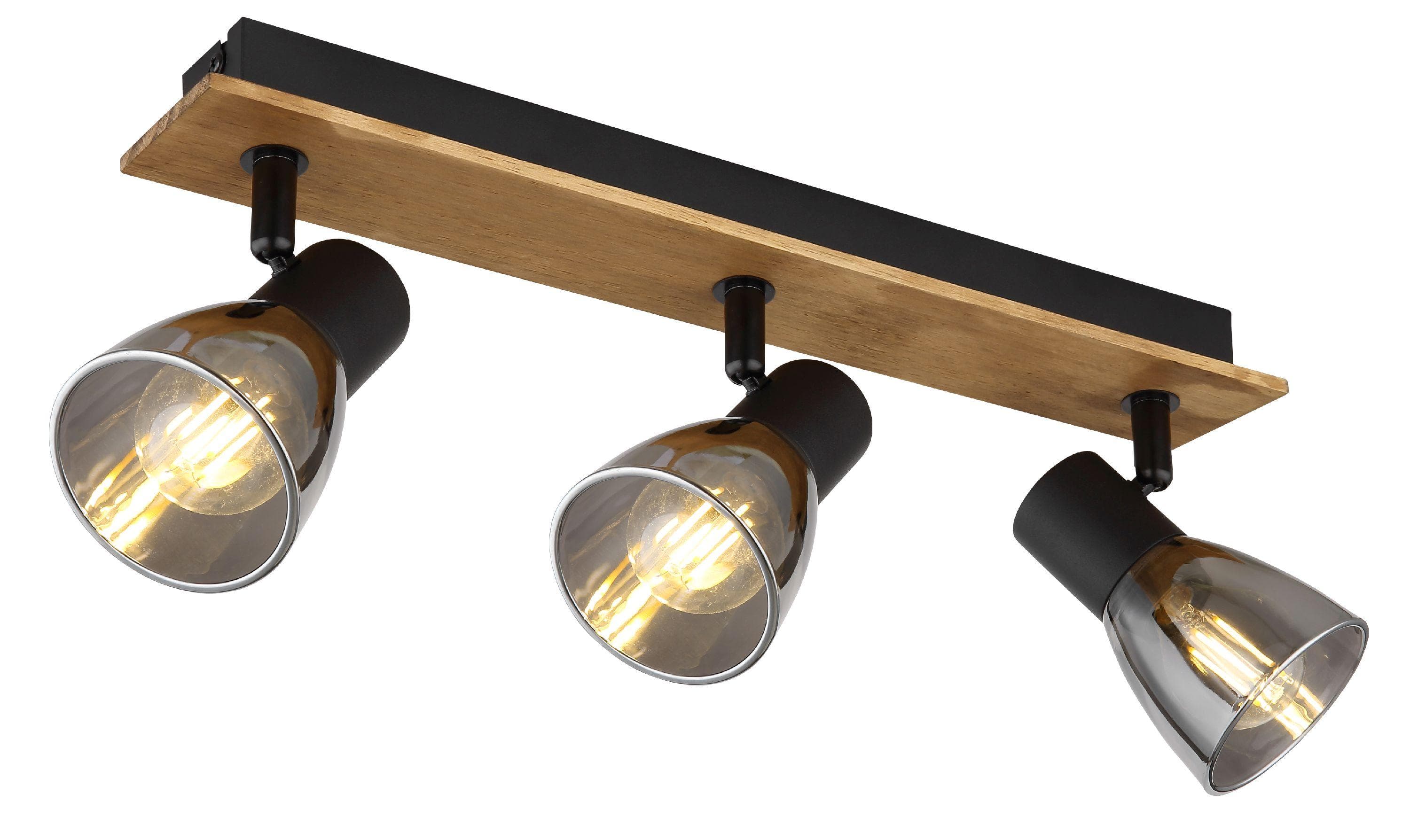 Strahler CLAUDE Dunkelbraun Metall Schwarz Rauchfarben