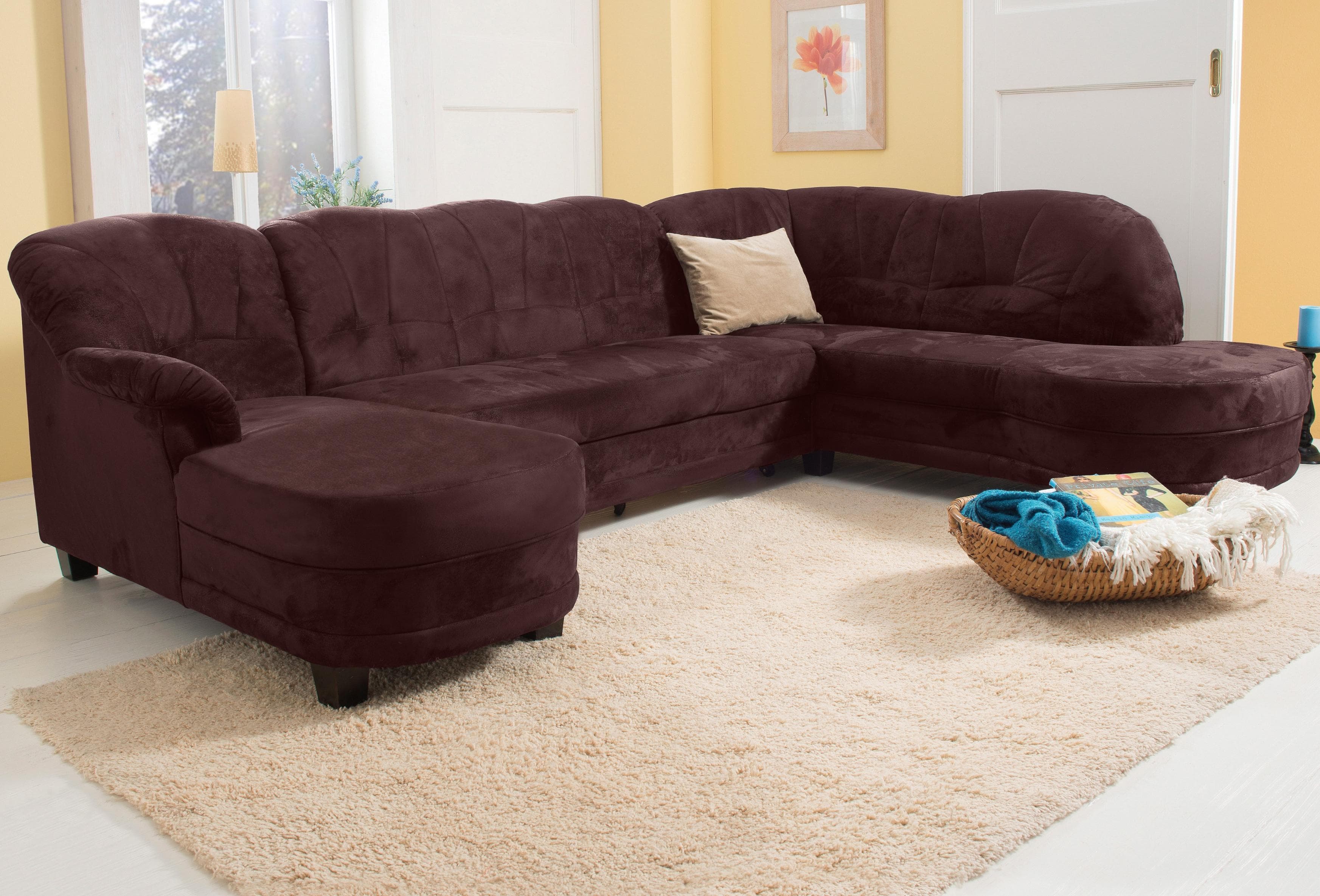 Home Affaire Camelita U-Form Wohnlandschaft mit Bettfunktion