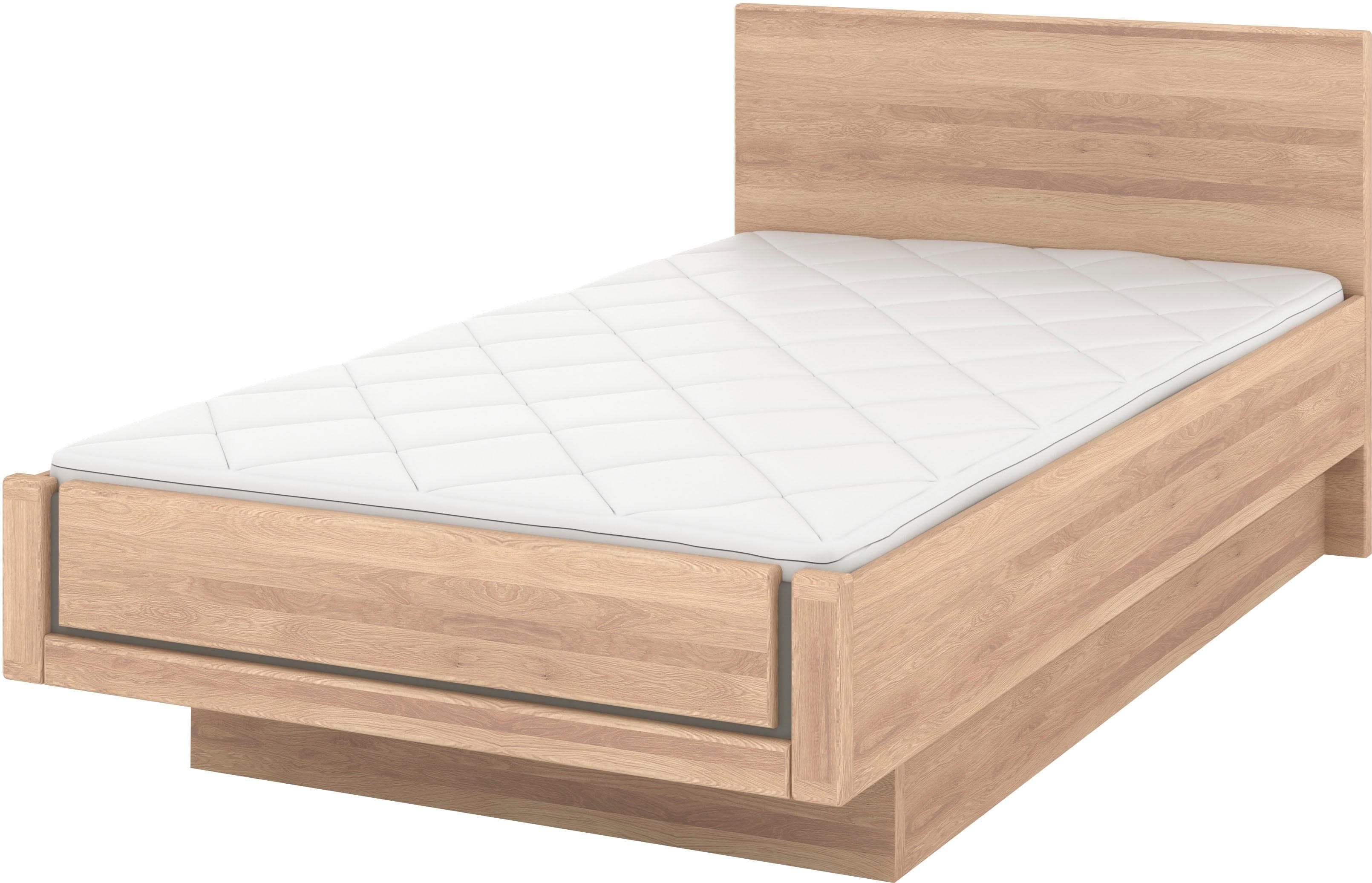 Holzbett Sorrent Musterring Eiche Teilmassiv Braun