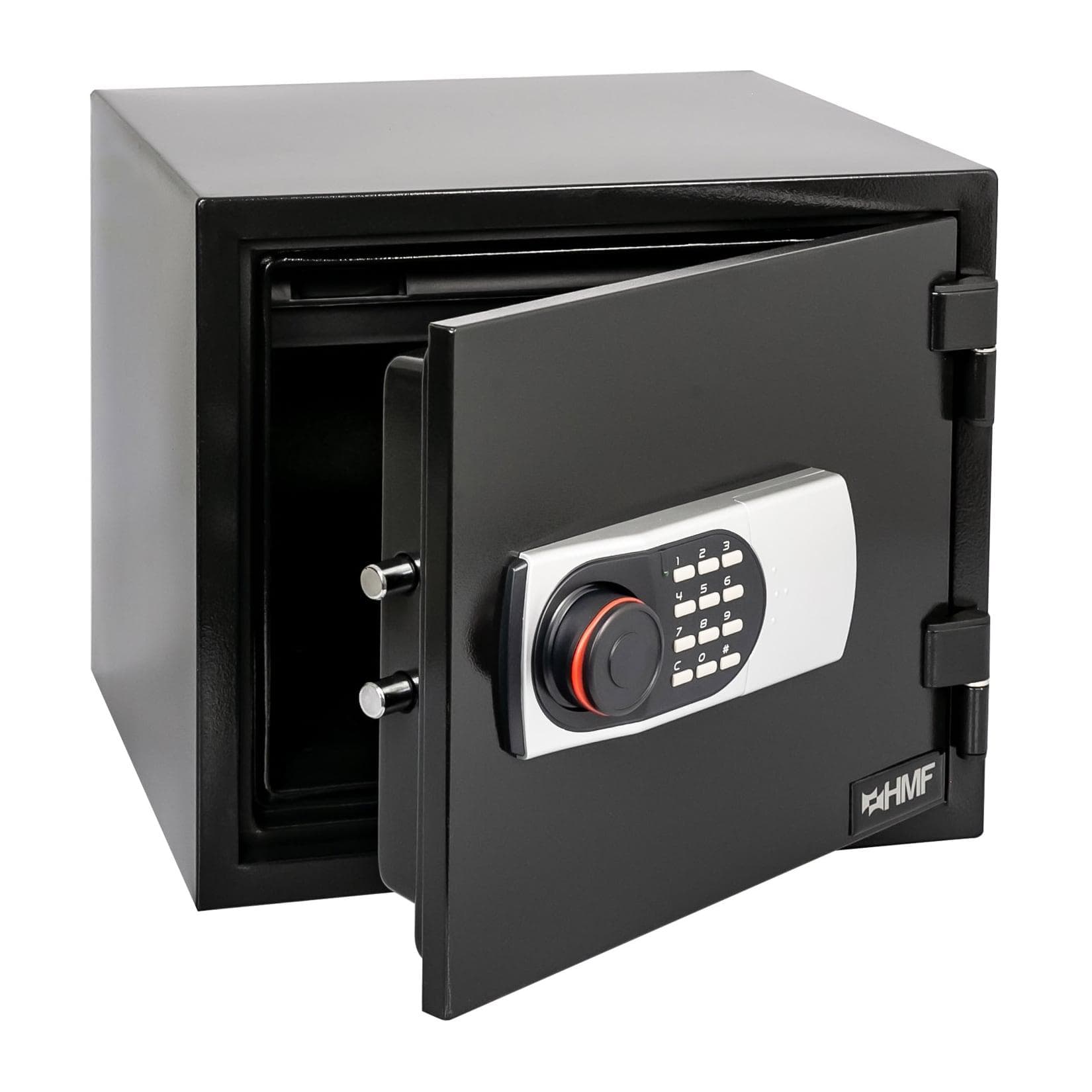 HMF Feuerfester Tresor mit Zahlenschloss Schwarz