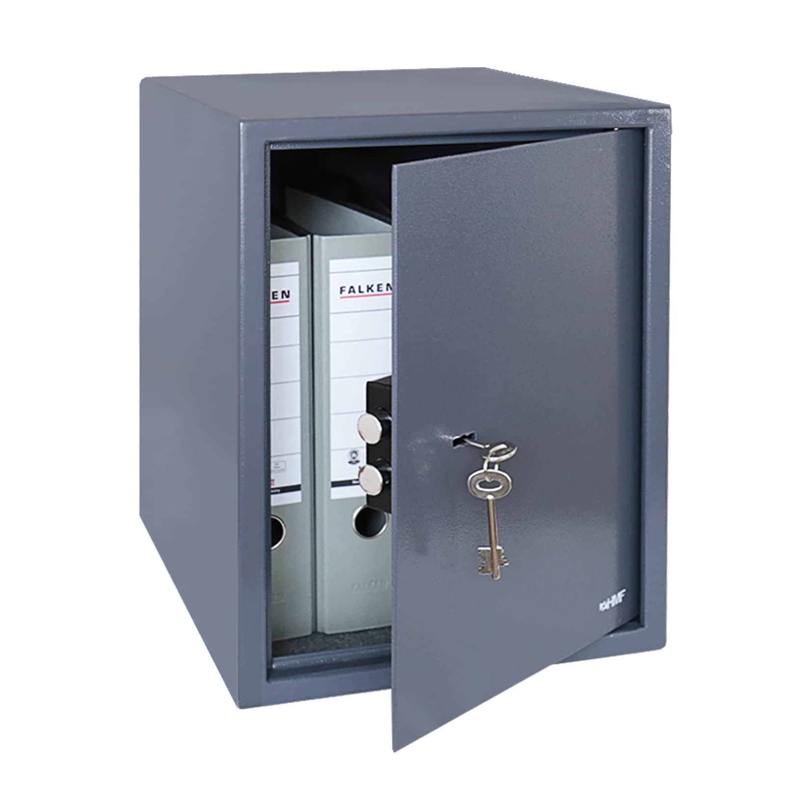 HMF Möbeltresor mit Doppelbartschloss, Anthrazit