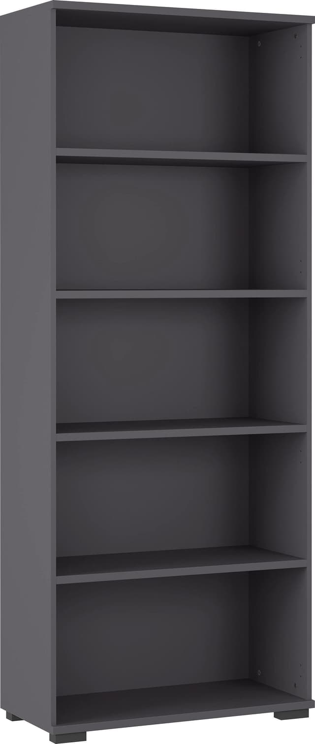 Anthrazit Aktenregal mit 4 Einlegeböden - Stabile ABS-Kanten
