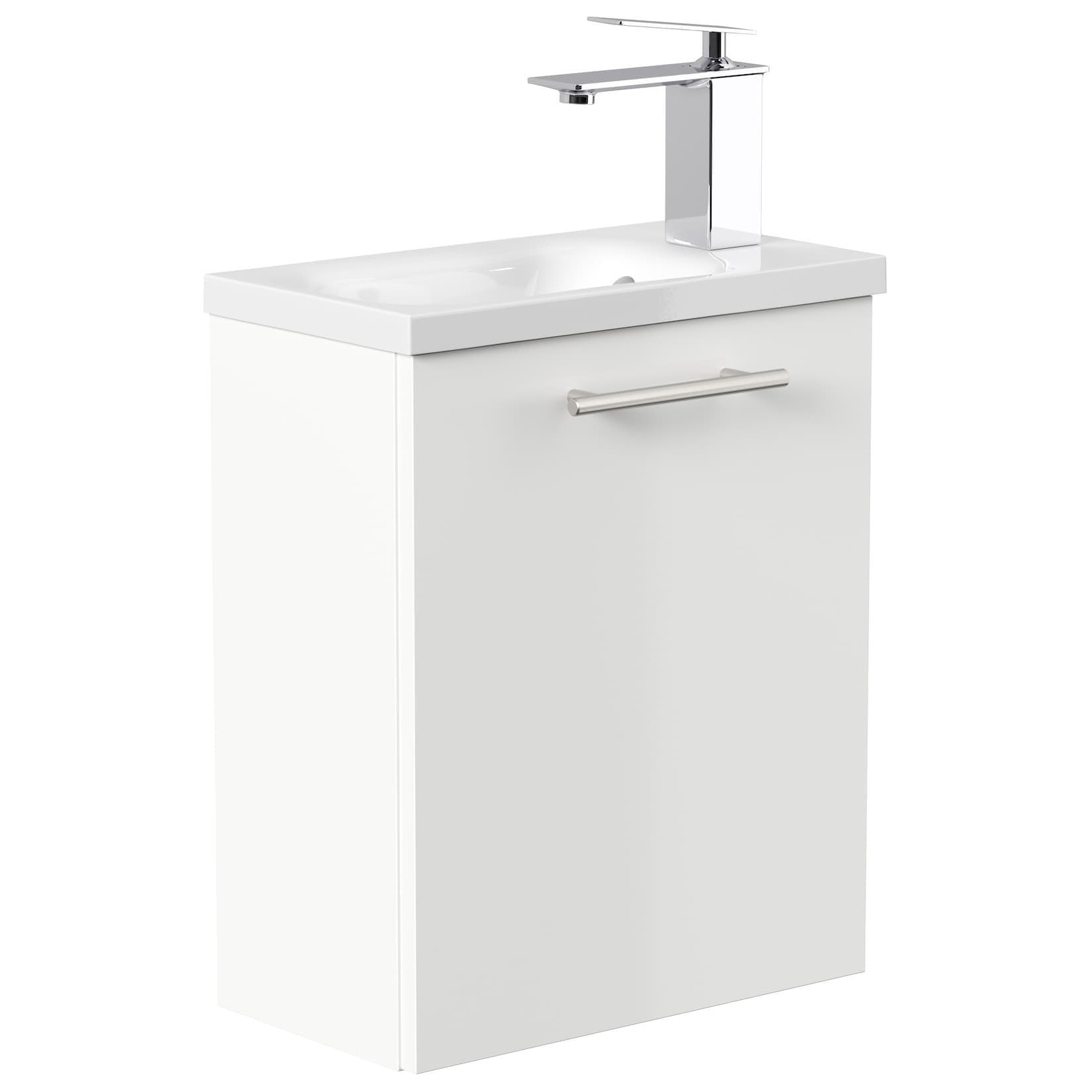 Pieni Slimline Badmöbel 40cm SoftClose Weiß Hochglanz