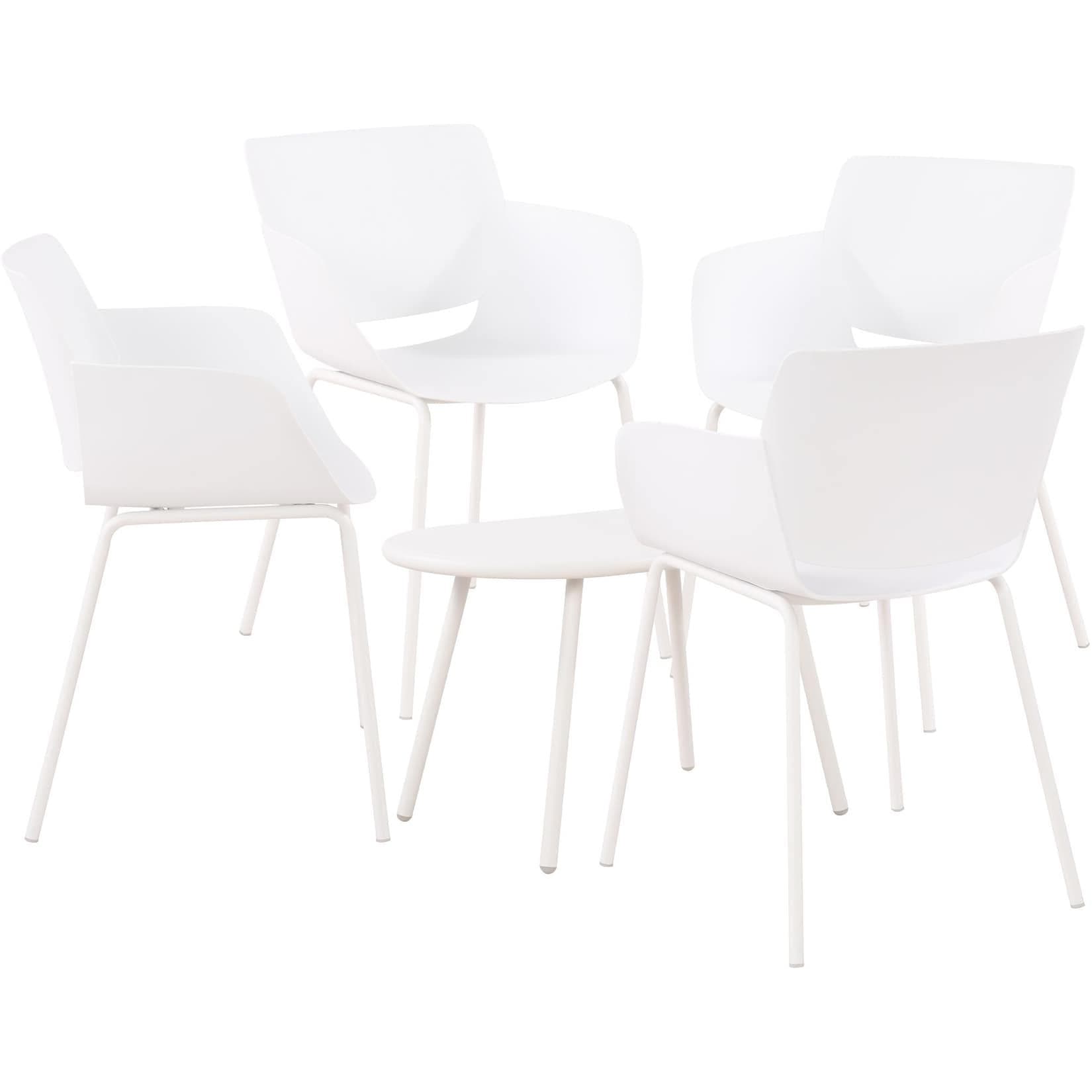 CLP Sitzgruppe Velvena Garten-Set mit Tisch Velva und Stühlen Alpena