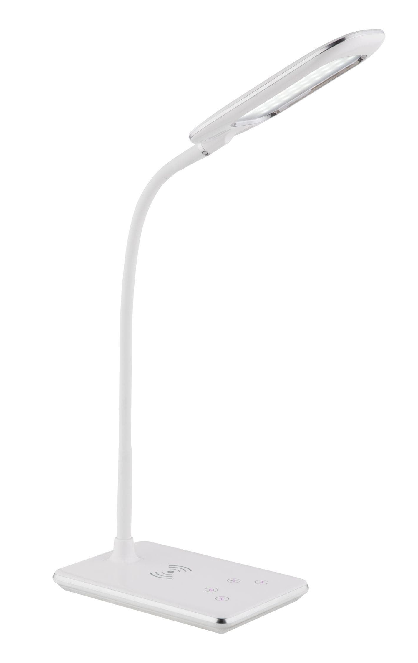 GLOBO LIGHTING LED Tischleuchte Weiß Chrom Beweglich Wireless USB Charger Touch