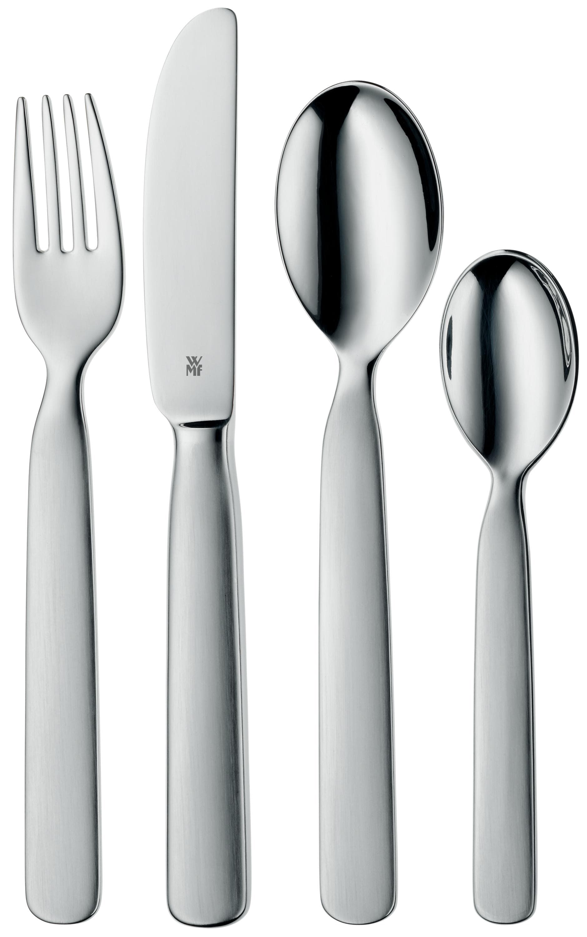 WMF Kinderbesteck First Lyric 4-tlg. Grau Cromargan Edelstahl