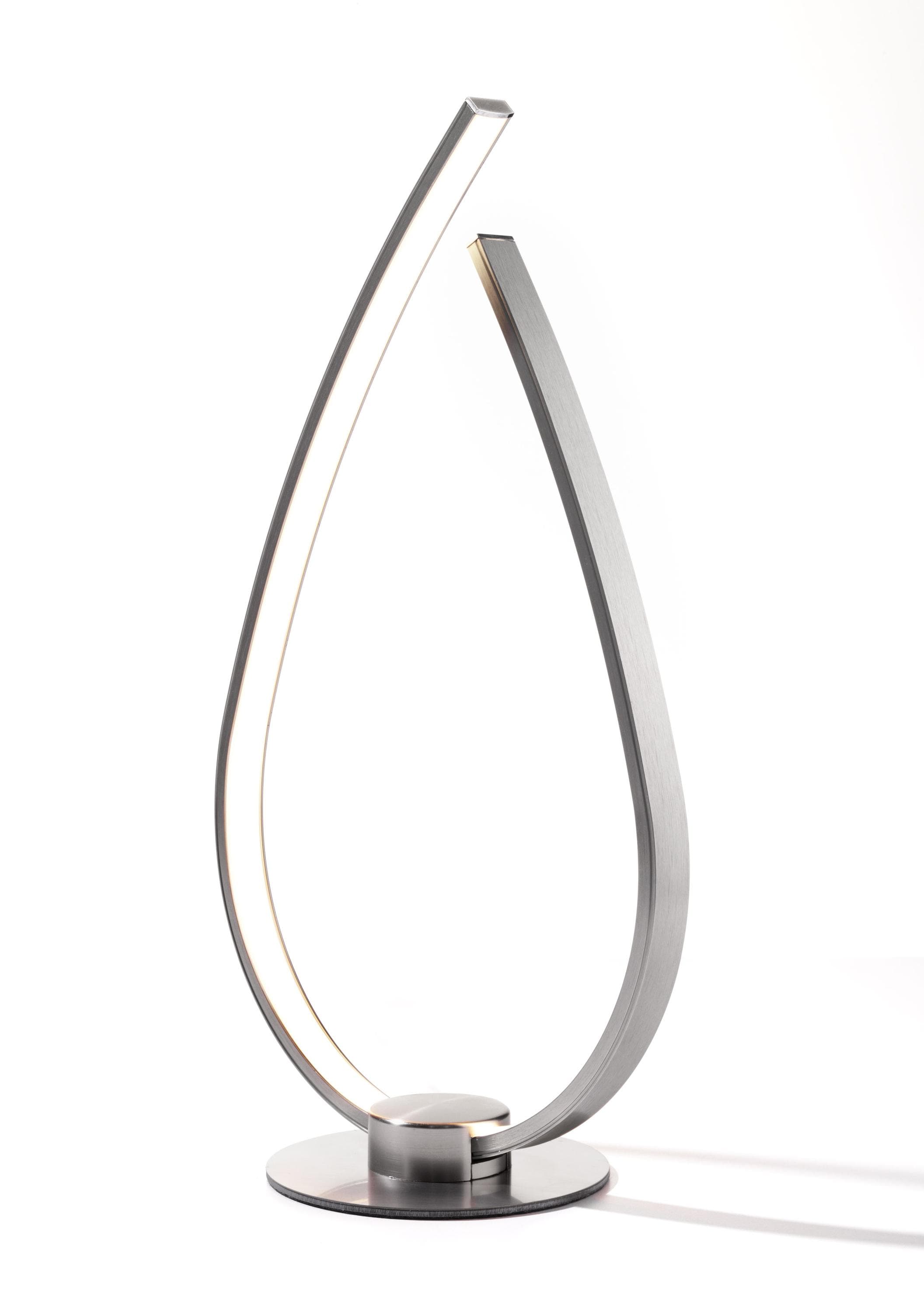 casa NOVA LED Tischleuchte ONION: Silbergrau & Weiß, Metallgestell