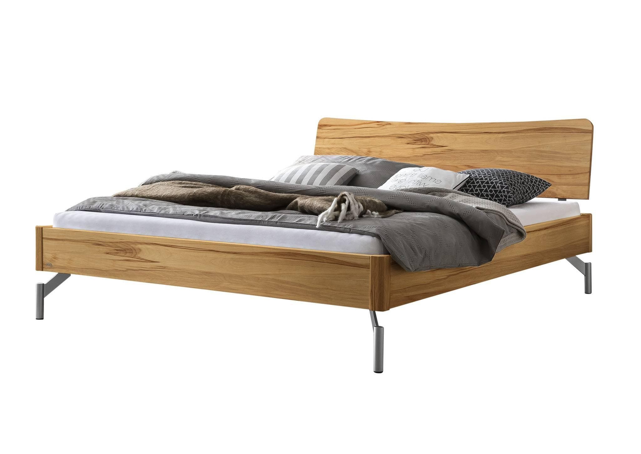 Massives Holzbett in zeitlosem Design - Fußteil 20cm