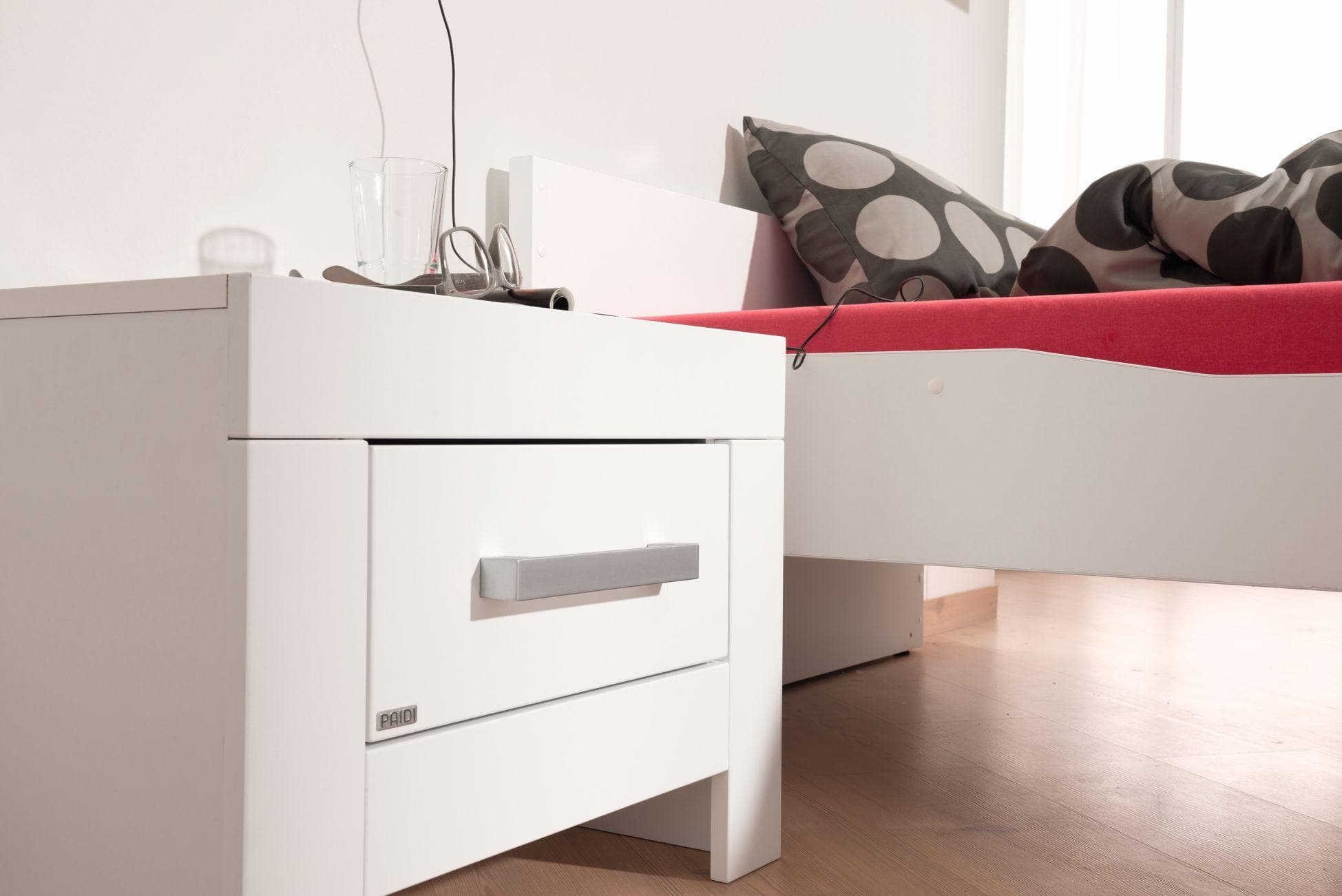 Nachtkonsole PAIDI FIONA Weiß Chrom matt