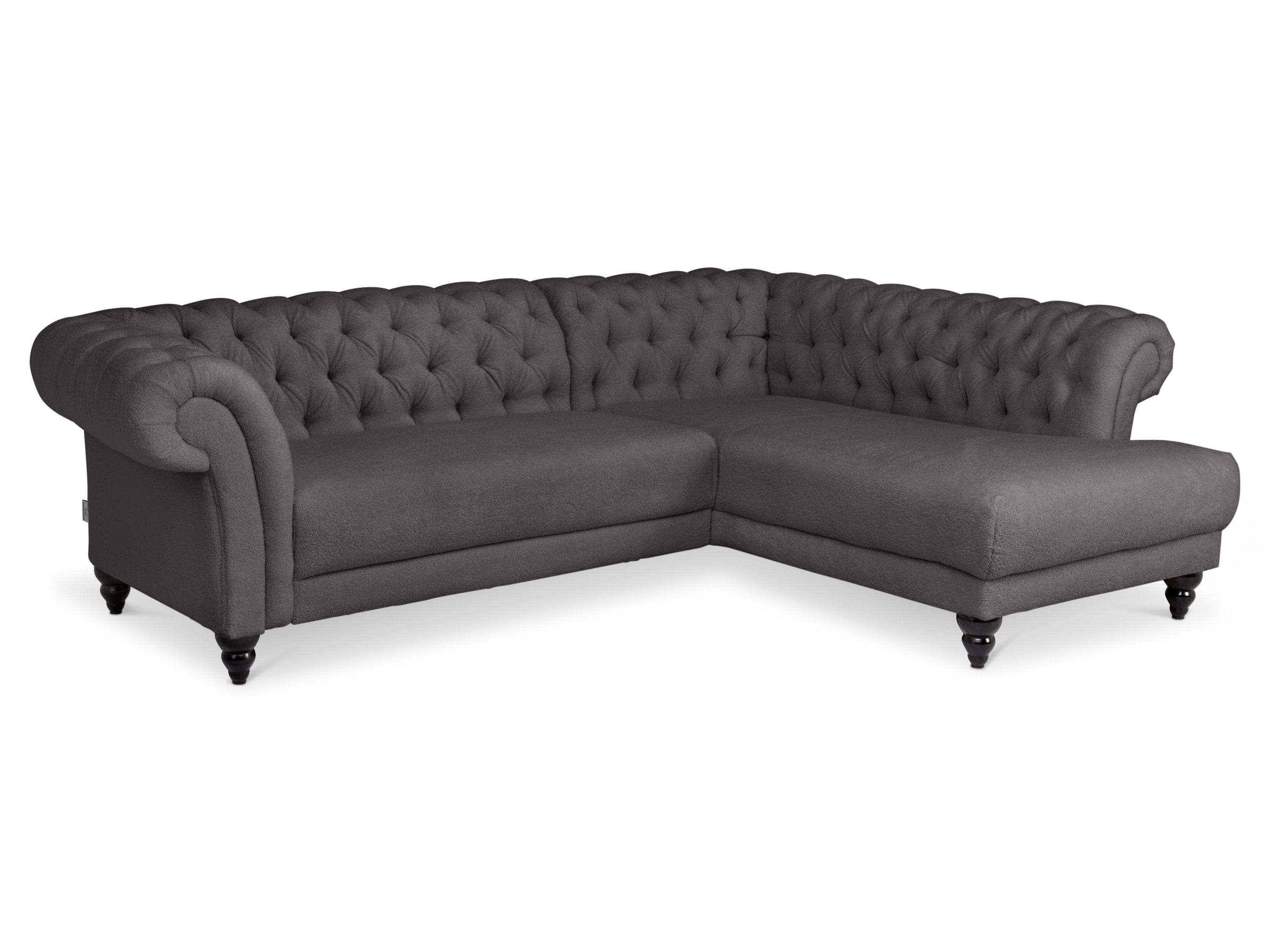 Polsterecke SANSIBAR LUND mit Holzfüßen antikfarben