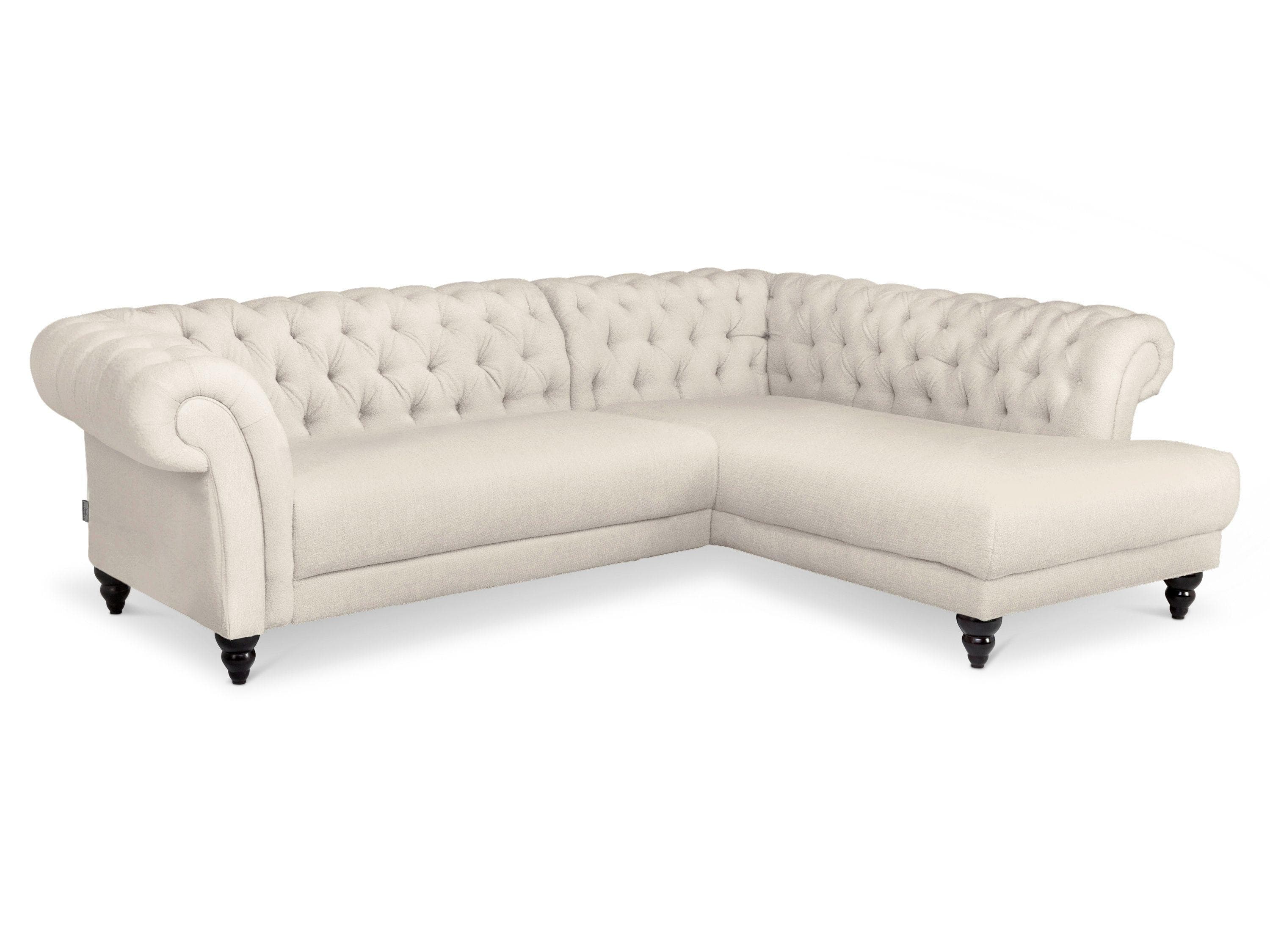 Polsterecke SANSIBAR LUND Ecksofa mit Ottomane Stoff Polyester