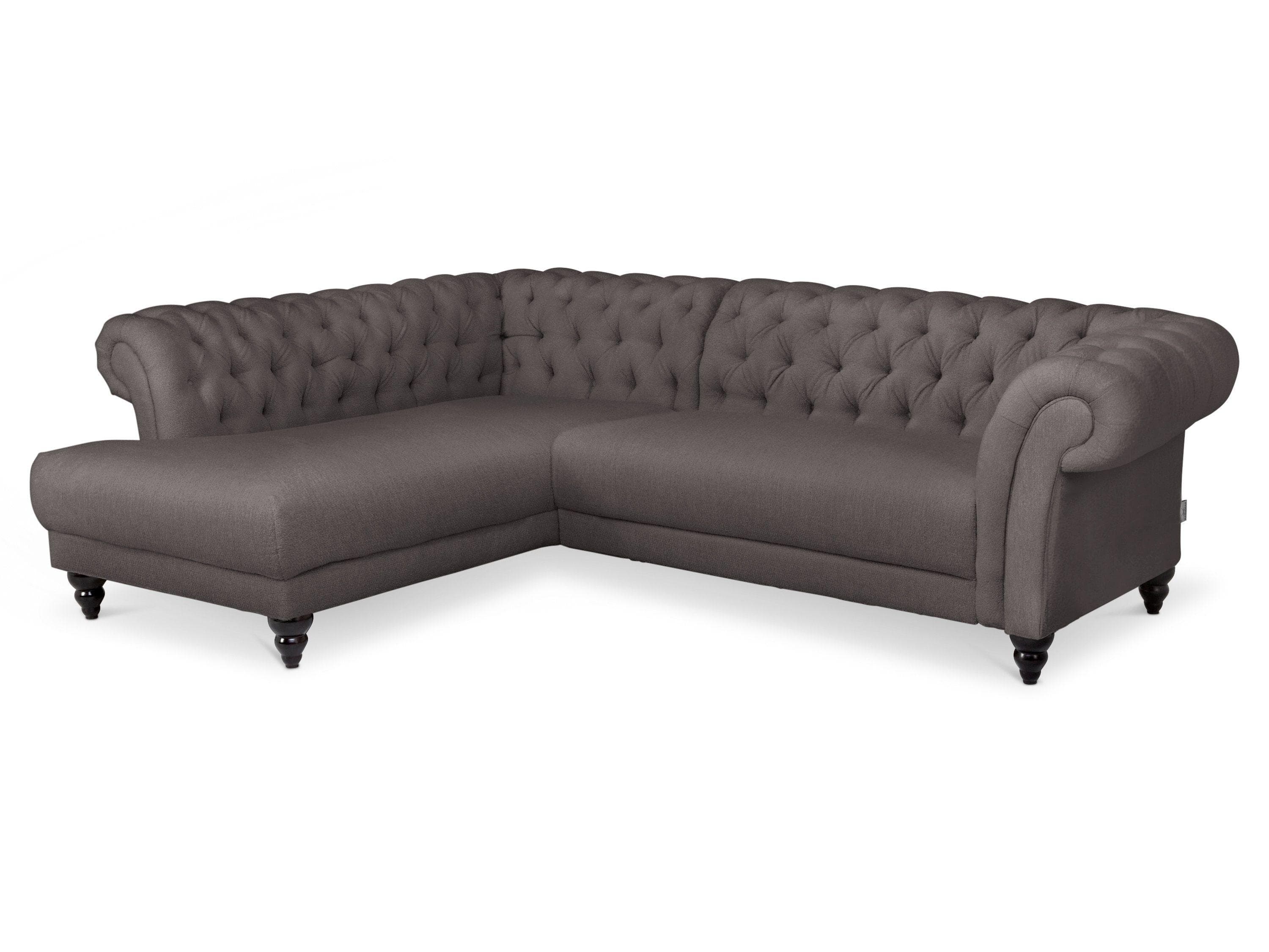 Polsterecke SANSIBAR LUND mit Holzfüßen und Stoffbezug