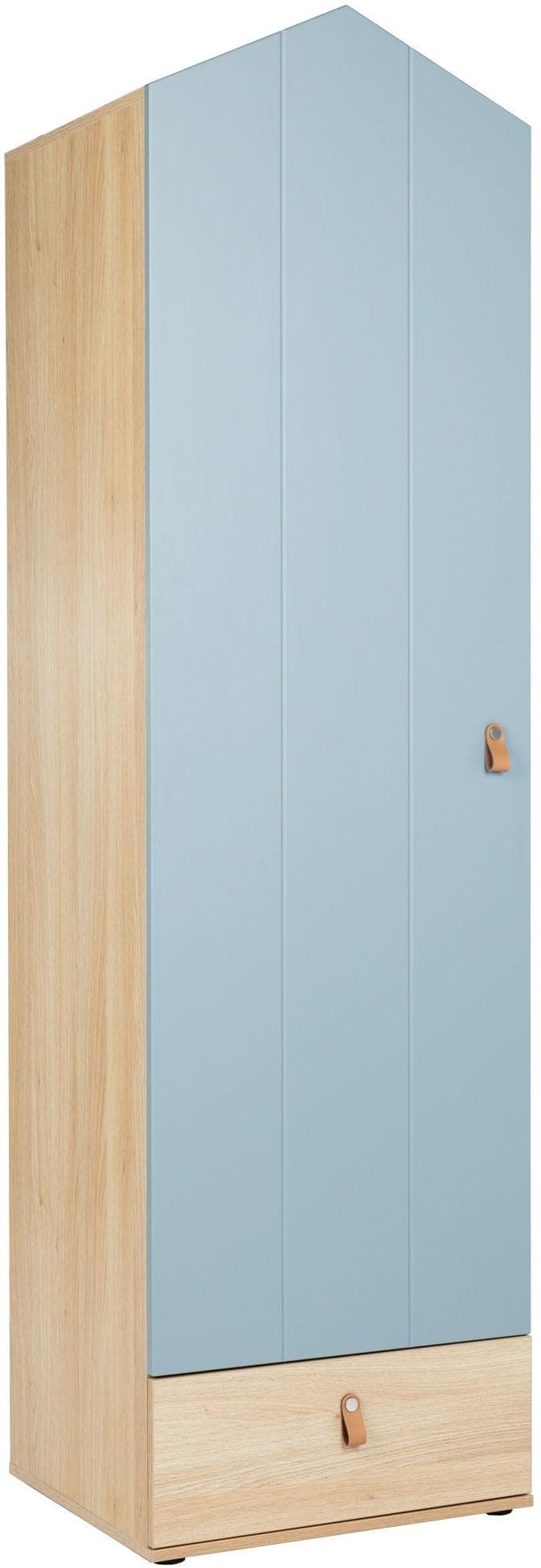 Kinderkleiderschrank aus Hartfaserplatte und Holzwerkstoff