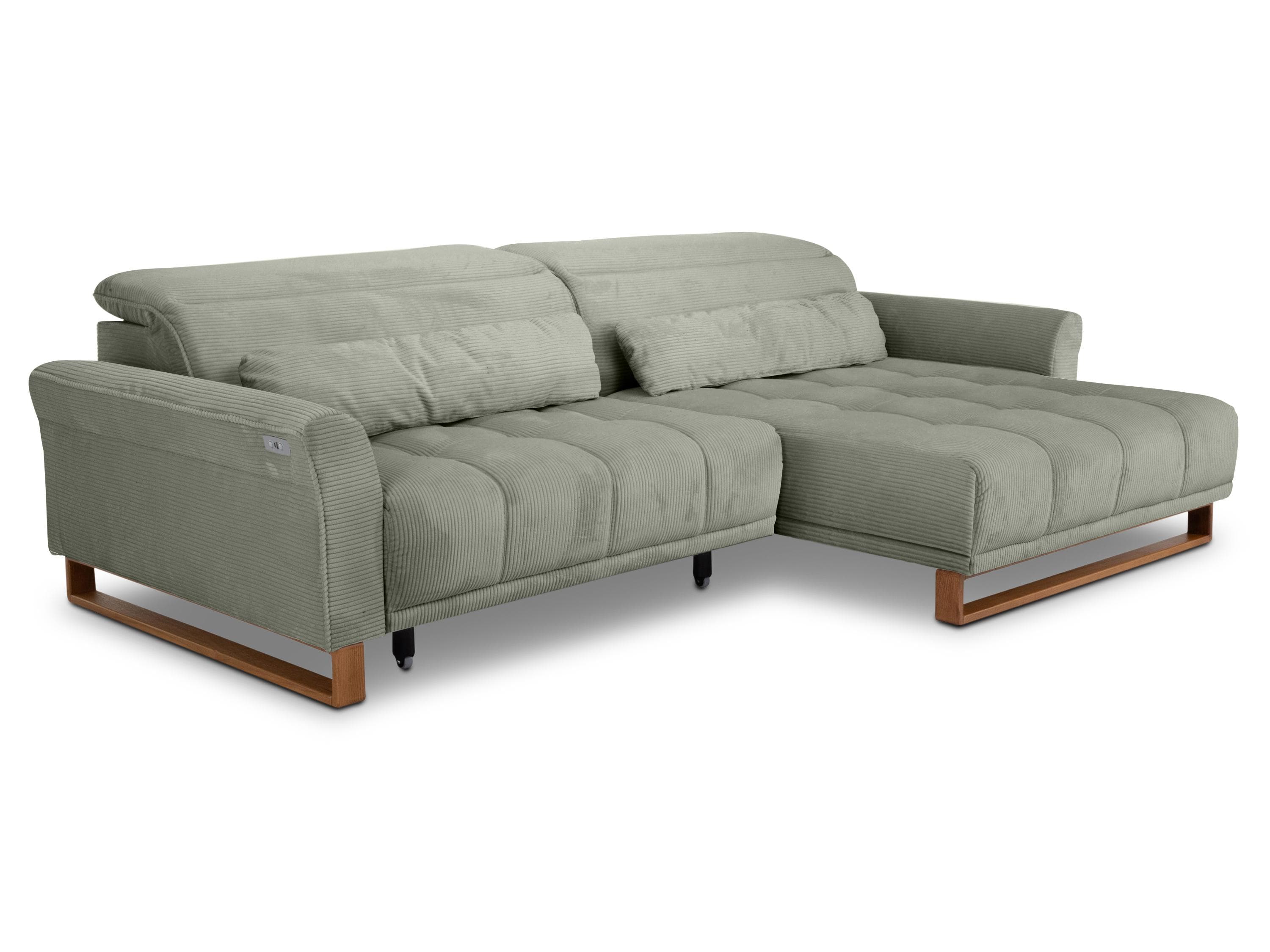 Polsterecke SANSIBAR SKEDA mit verstellbaren Kopfteilen und Stoffbezug