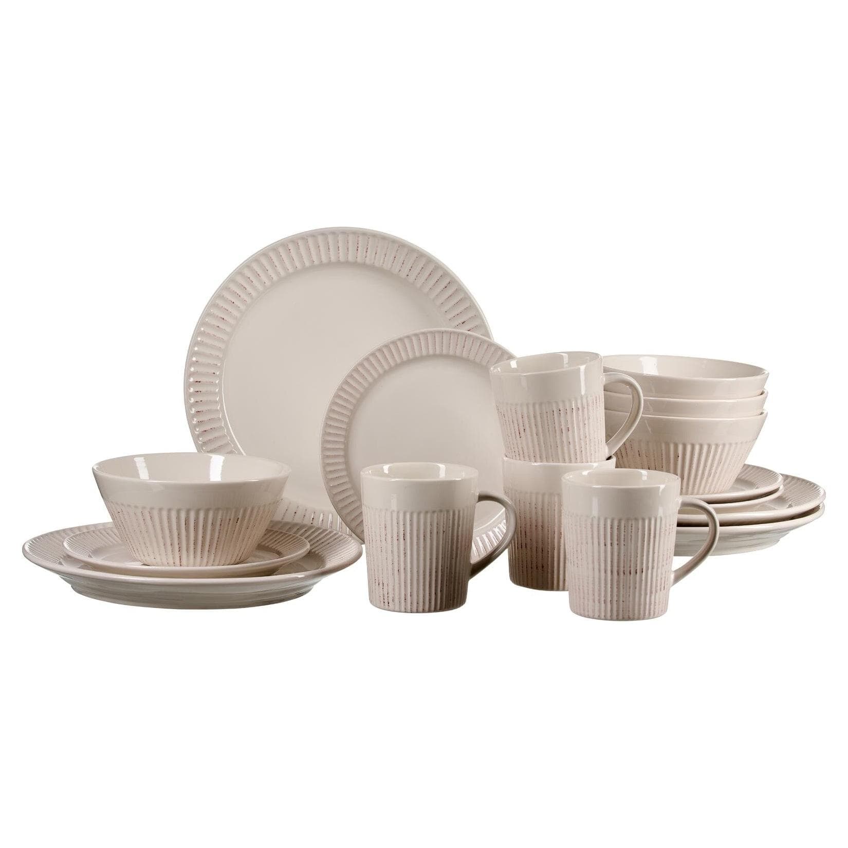 Ritzenhoff & Breker Kombiservice Kreta Beige 16-tlg. Streifenrelief
