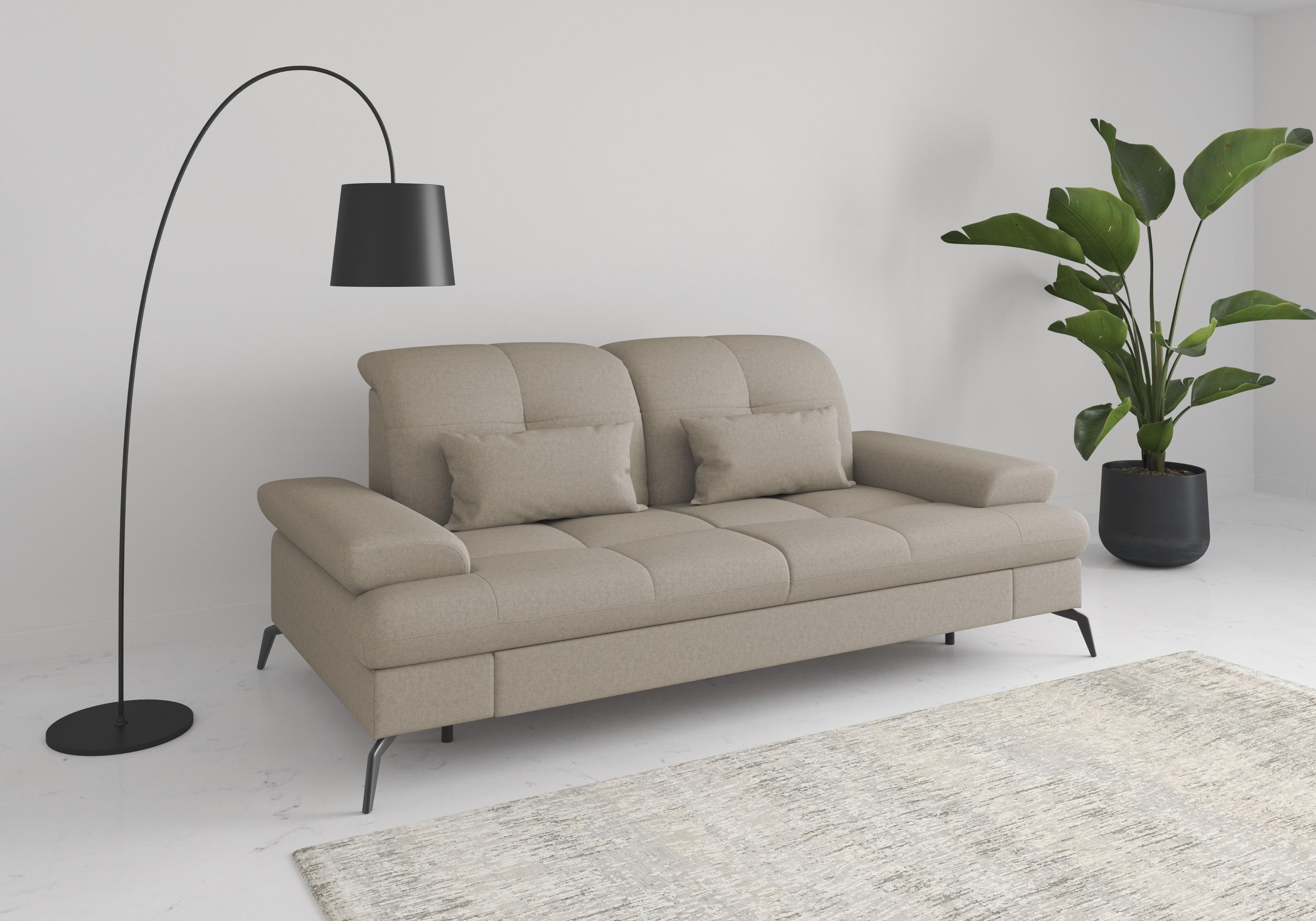 Sit & More 3-Sitzer Amica mit Sitztiefen- und Armteilverstellung