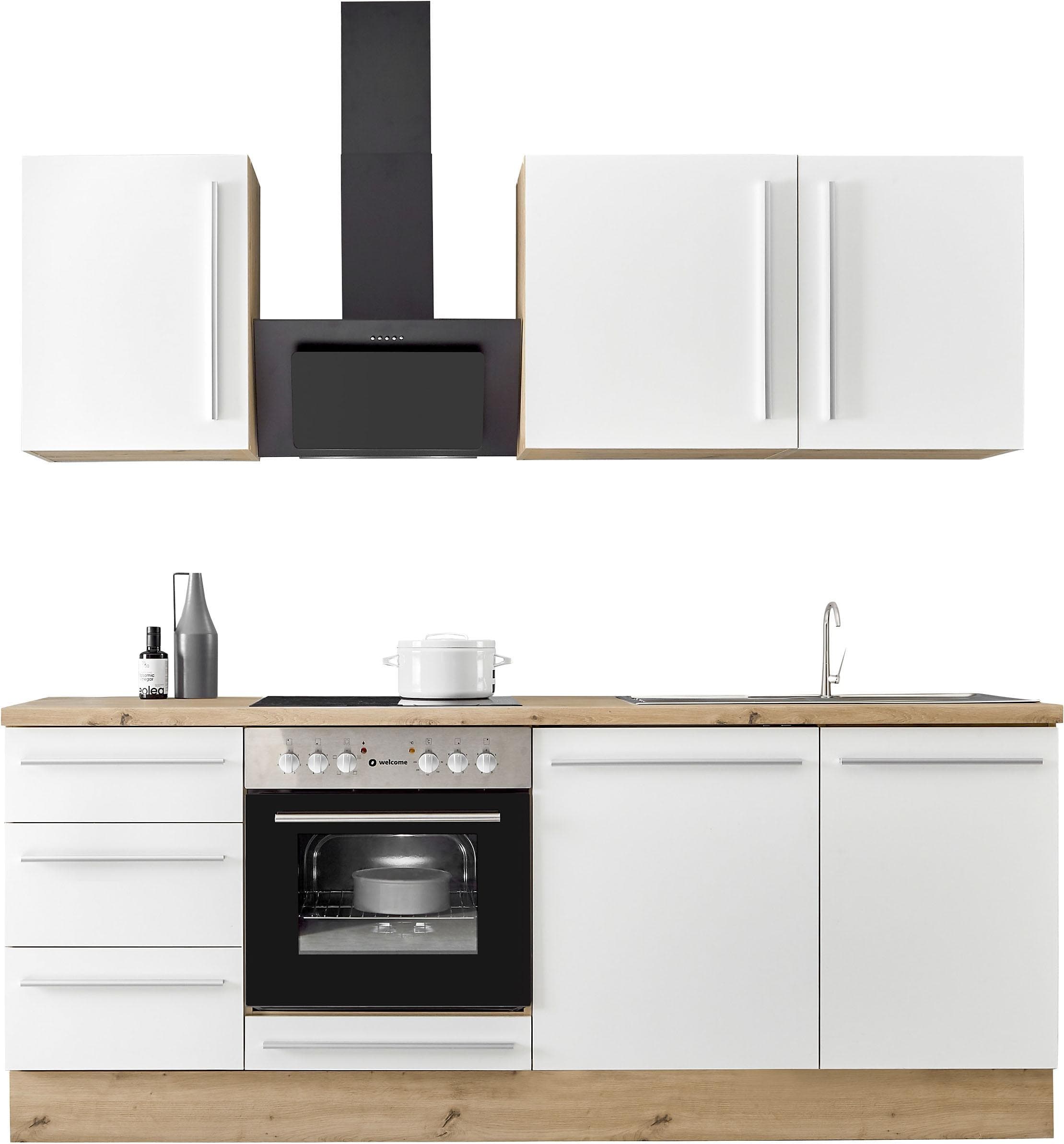 Küchenzeile Florida mit robuster Arbeitsplatte und Soft-Close