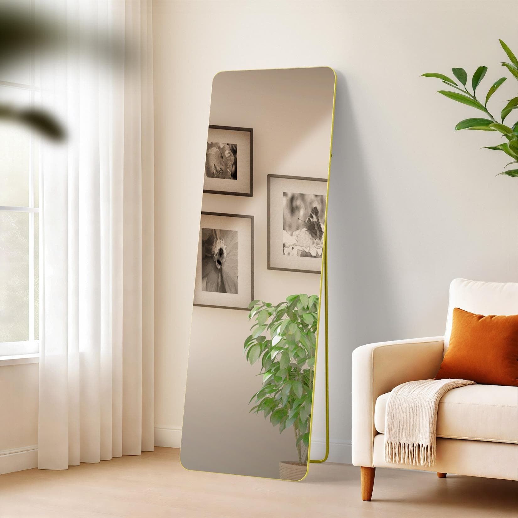 CLP Spiegel groß Gurnee Standspiegel Wandspiegel Metallrahmen