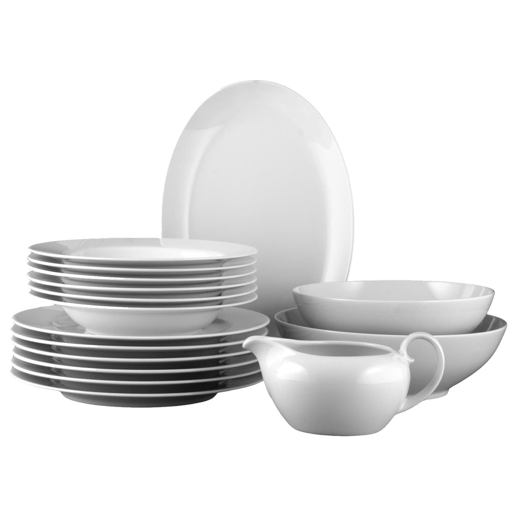 Seltmann Weiden Tafelservice Rondo Liane Weiß 16-teilig Porzellan