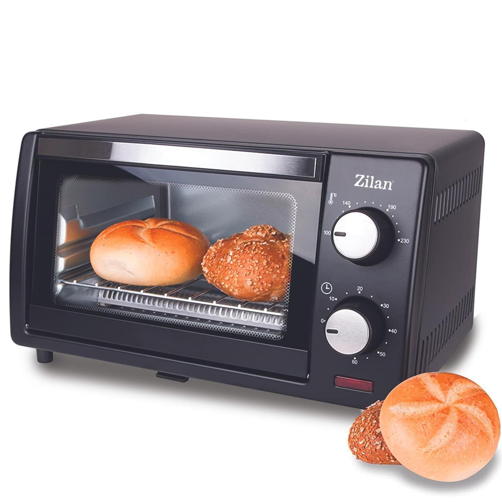 Zilan Minibackofen 9L Mini Oven 100-230°C 800W Kompakt