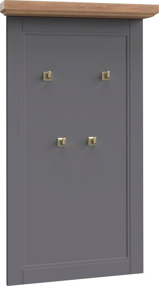 Hochwertiges Garderobenpaneel mit UV-Lack und Metallhaken