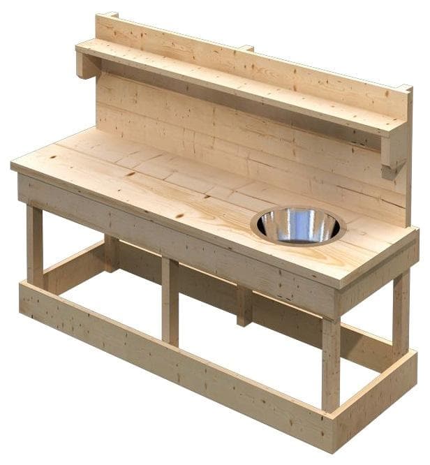 Outdoor-Spielküche KONIFERA 'Joni' beige - Matschküche mit Topfset