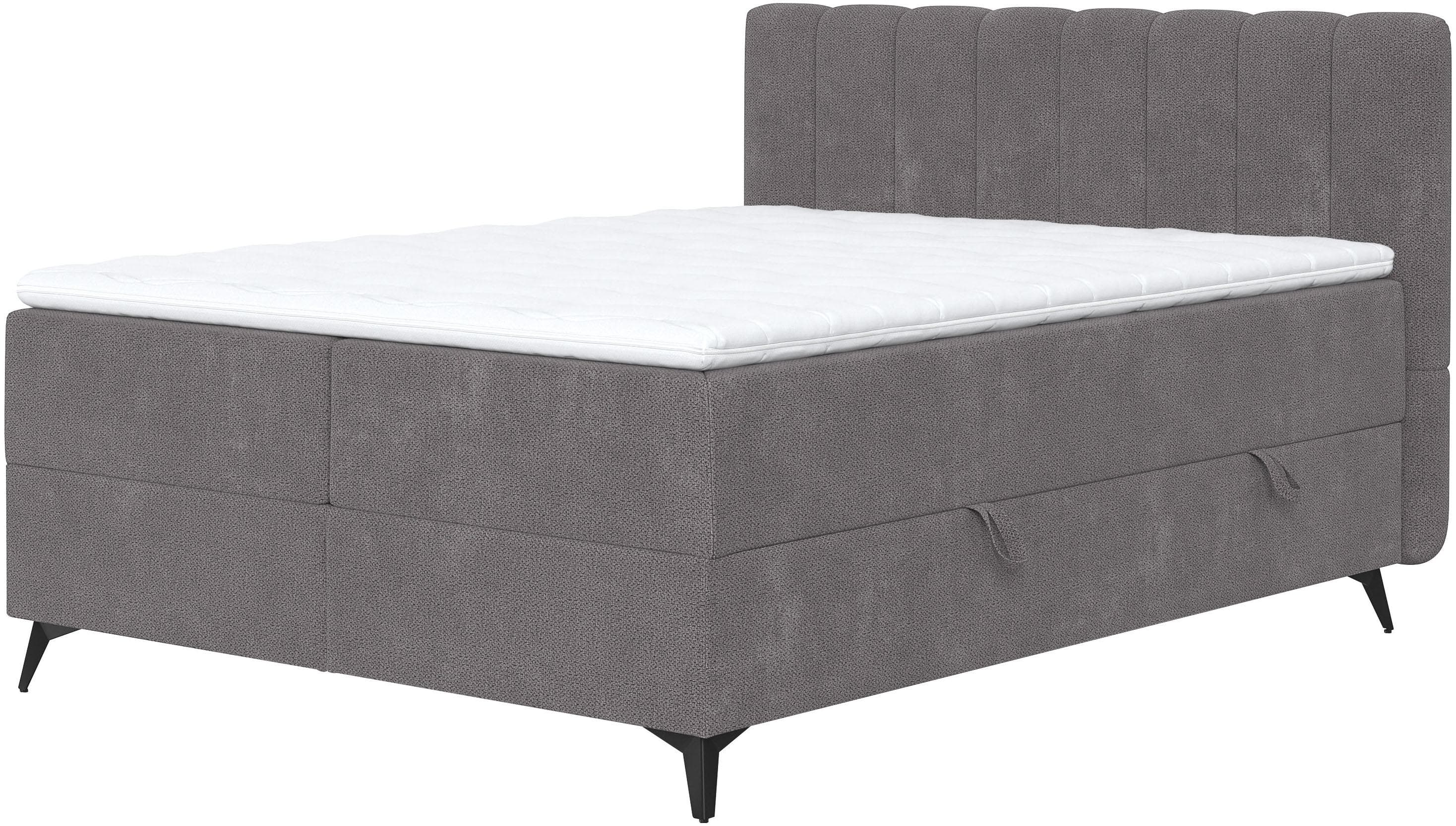 Boxbett COTTA Vicky inkl. Bettkasten Grau Taschen-Federkernmatratze