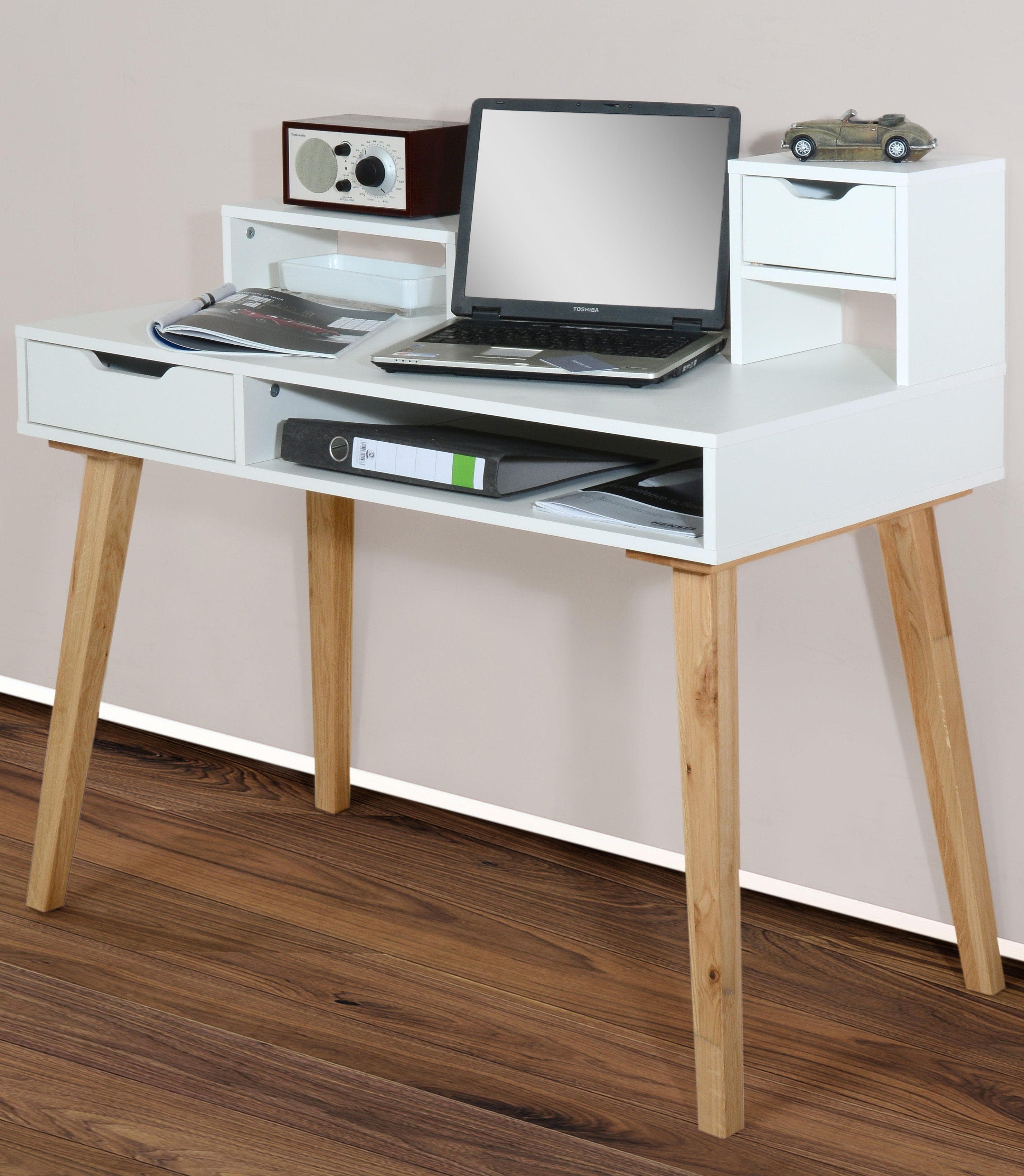 Massivholz-Sekretär mit griffloser Optik - Made in Germany