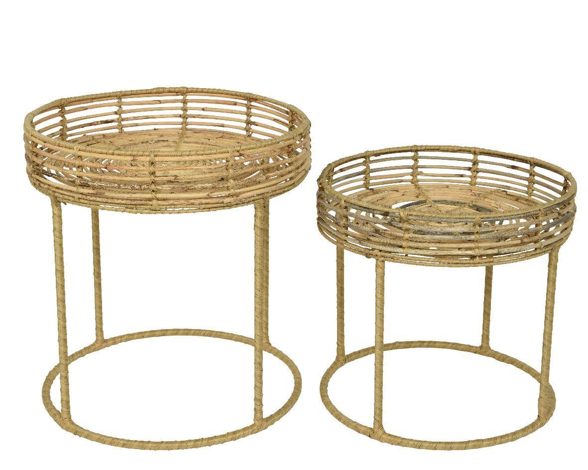 Beistelltisch Rattan Beige
