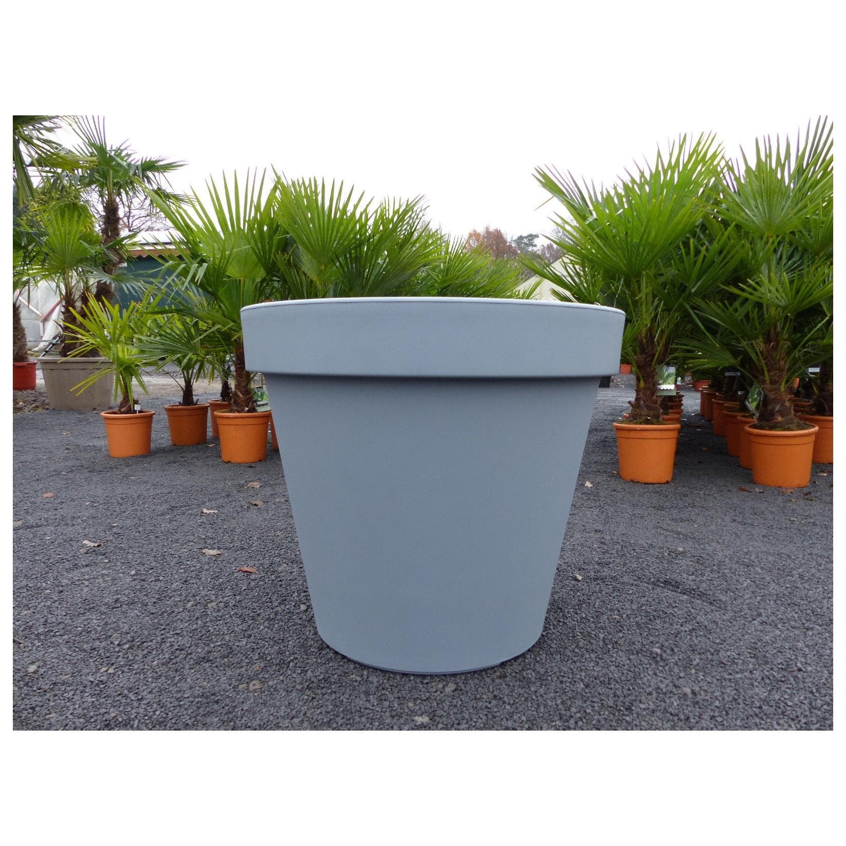 E&K Übertopf Grau XXL Ecken und Kanten Pflanzkübel