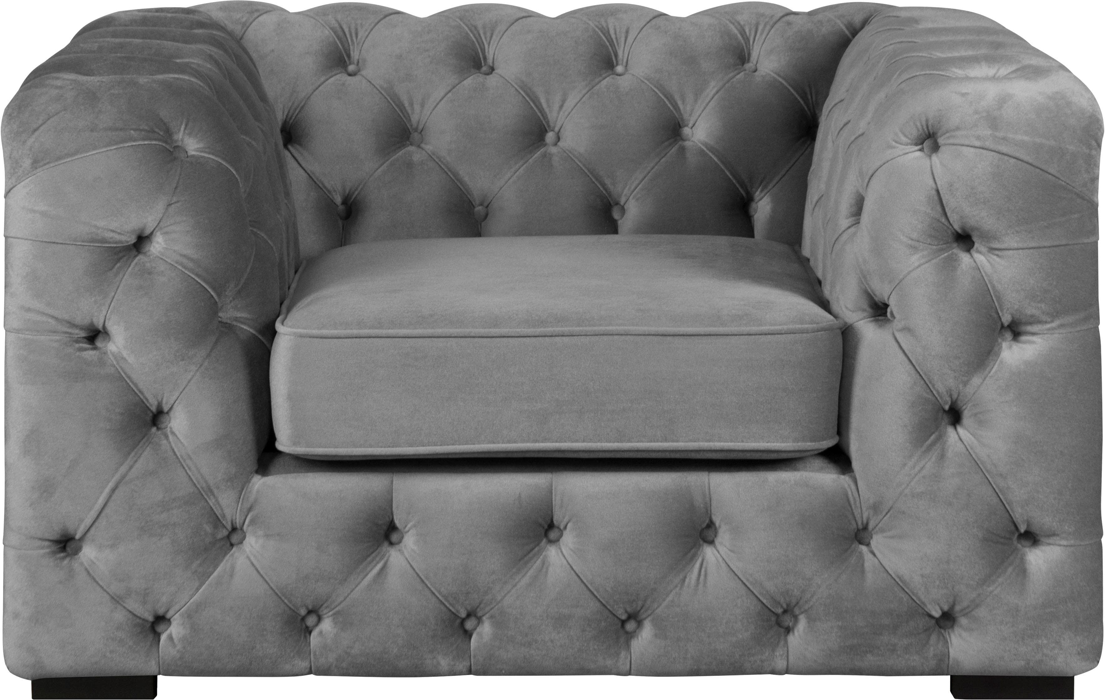 Klassischer Chesterfield-Sessel mit Knopfheftung - Hochwertige Qualität