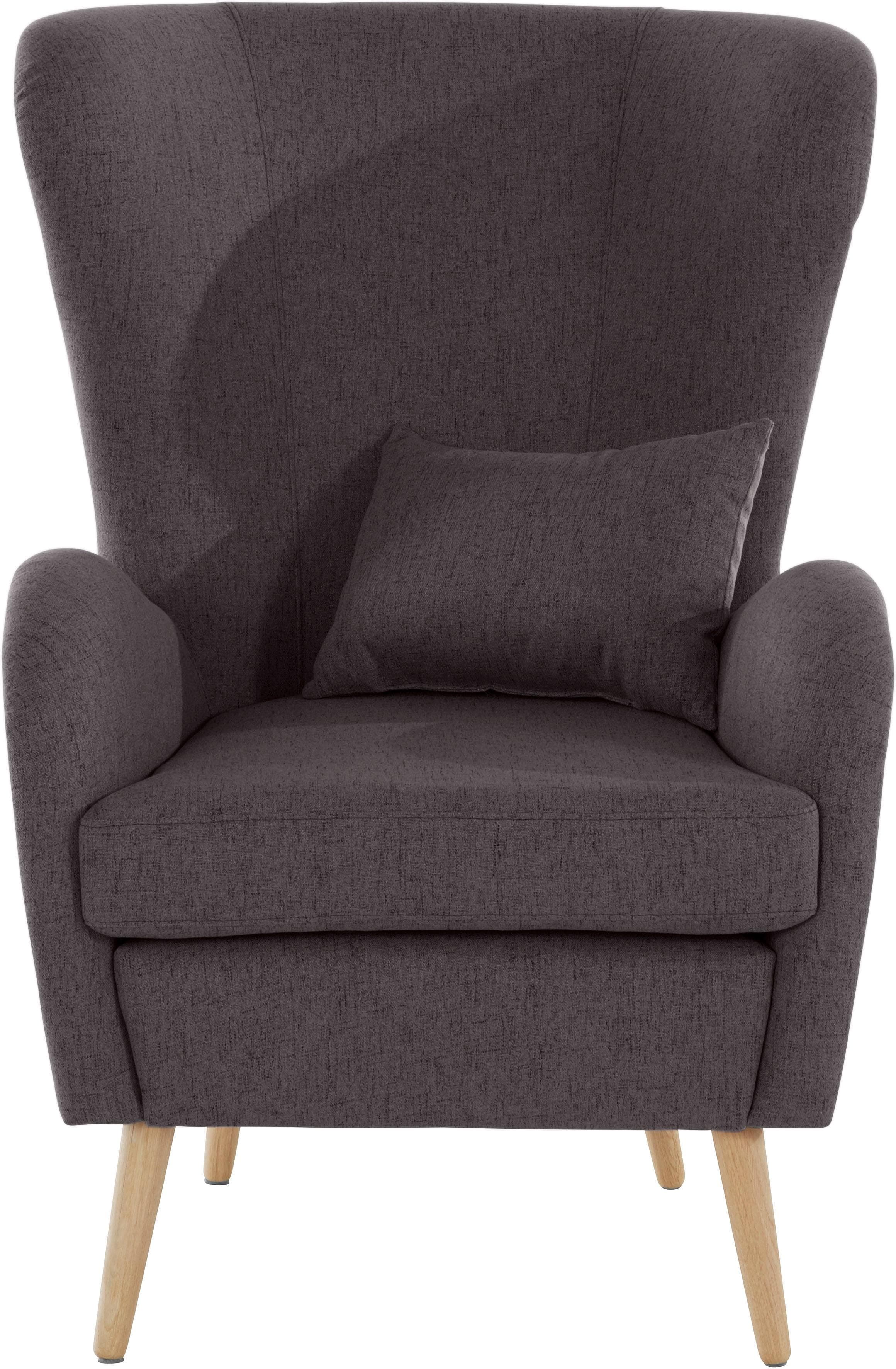 Gemütlicher Ohrensessel mit Hocker - Samtcord & Weitere Bezugsmaterialien