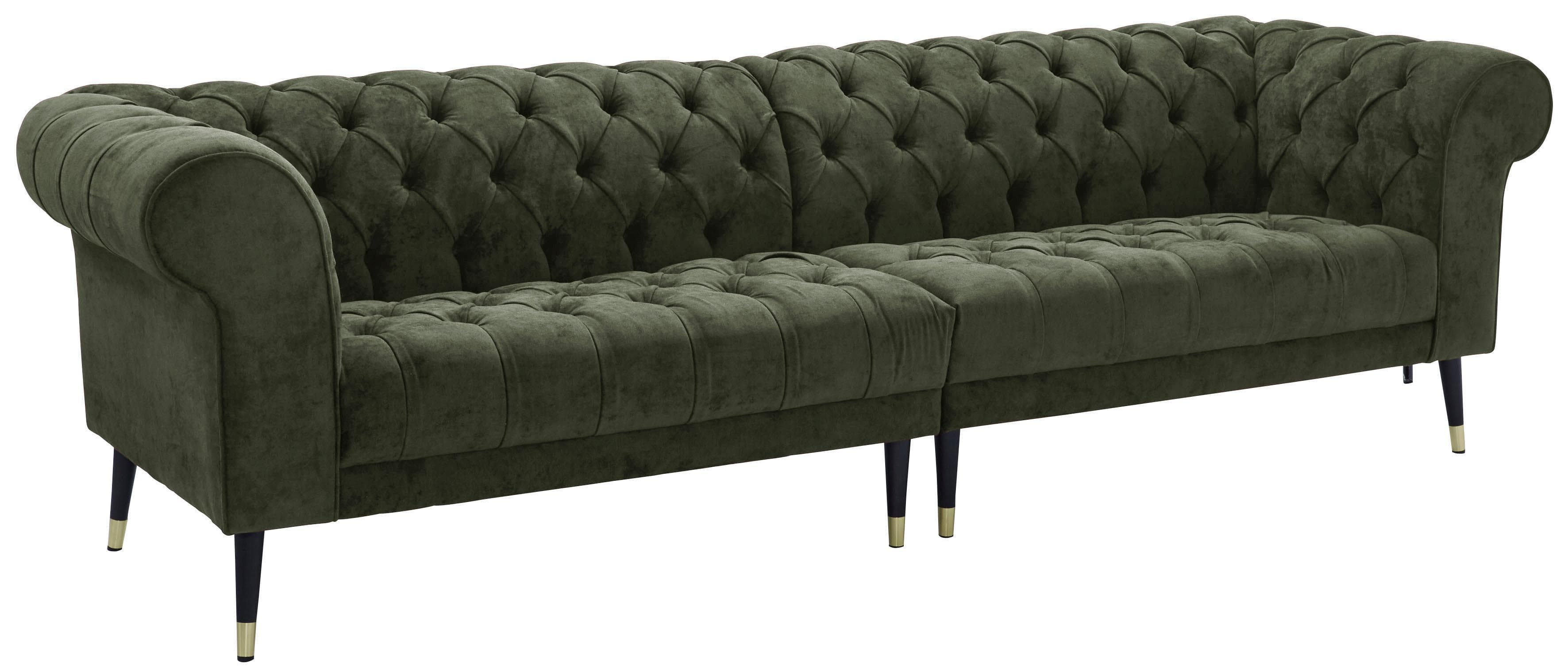 Guido Maria Kretschmer Home&Living Chesterfield-Sofa Tinnum Grün Komfortabel