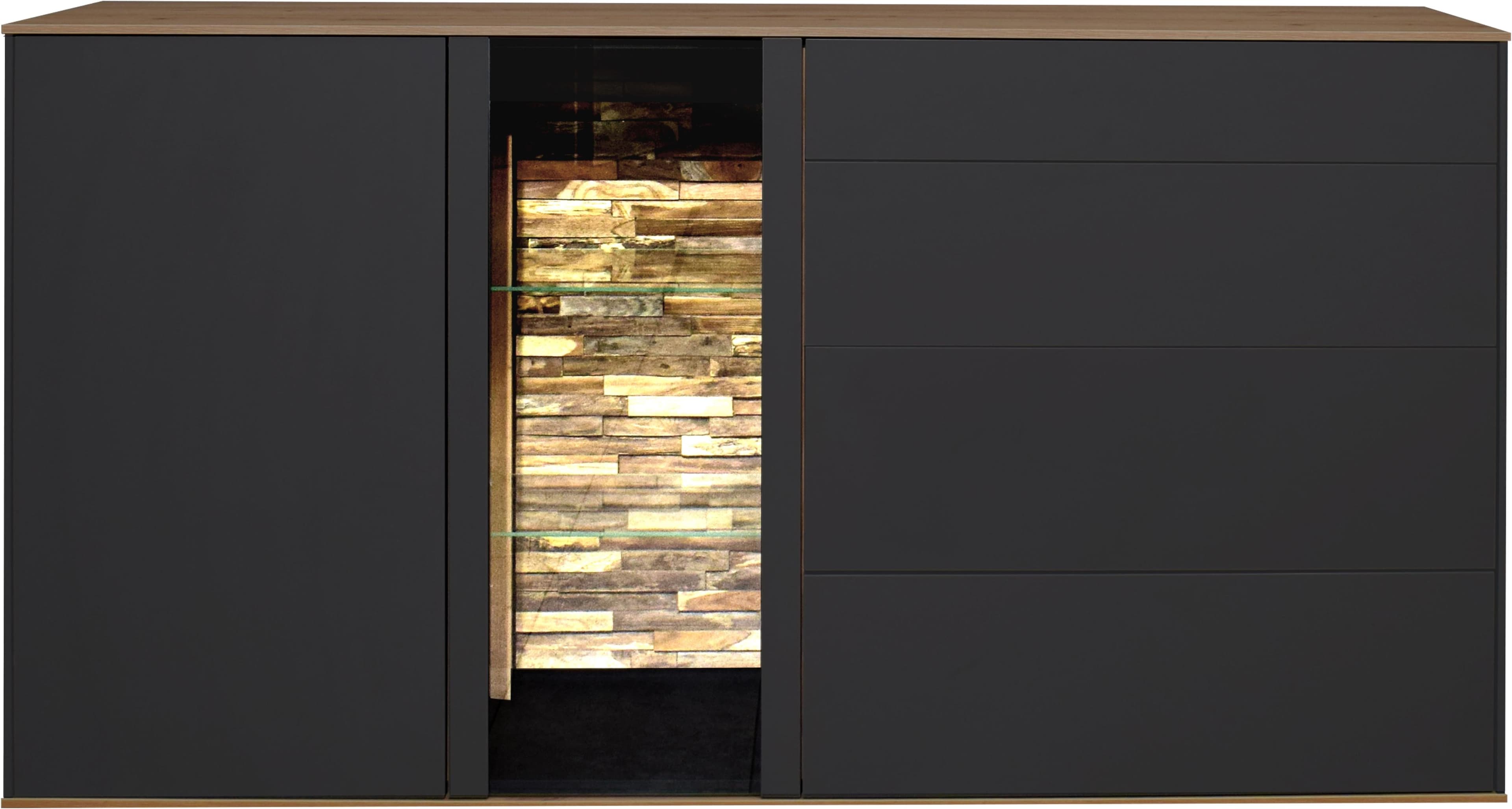 Kommode MÄUSBACHER Anthrazit Matt Lack Asteiche Sideboard