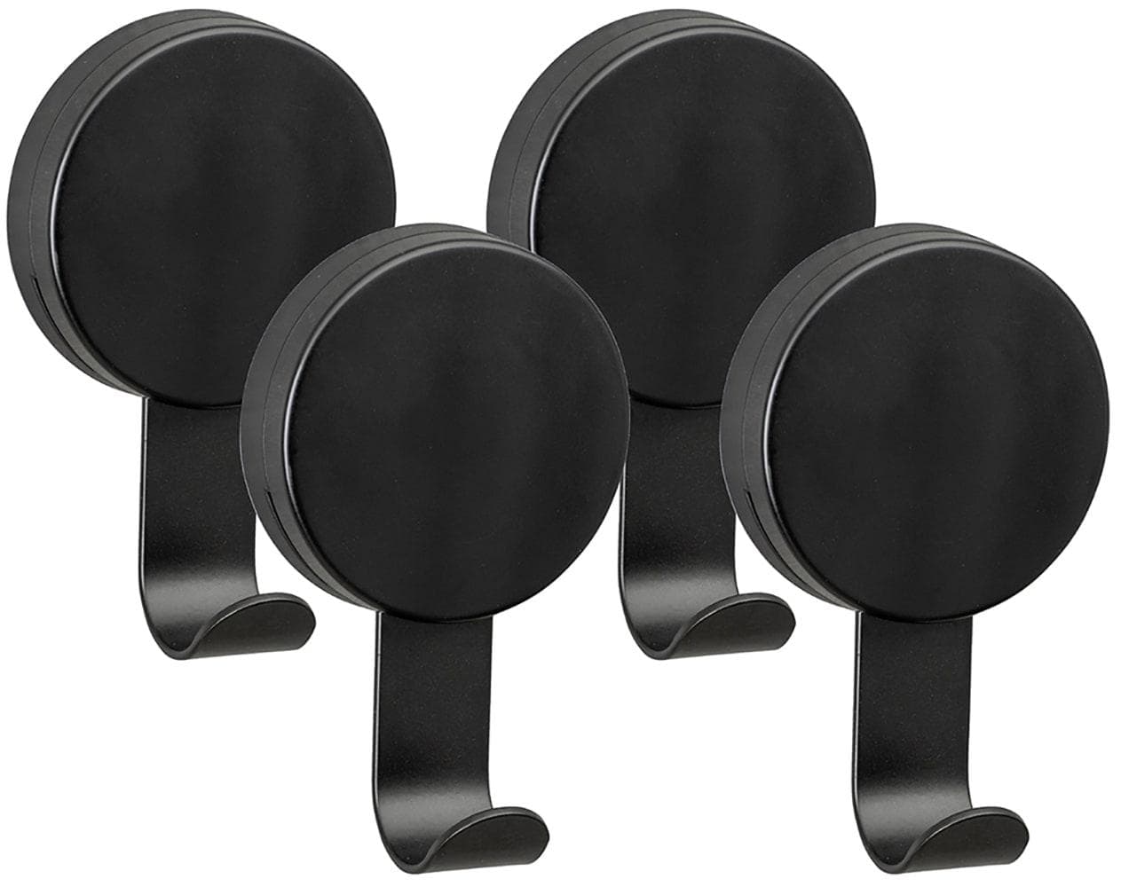 WENKO Static-Loc® Plus Pavia Wandhaken Set - Bohrfrei, Schwarz