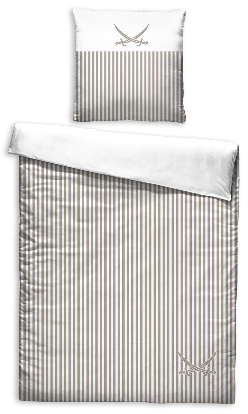 Sansibar Sylt Bettwäsche Satin Braun mit Kissenbezug