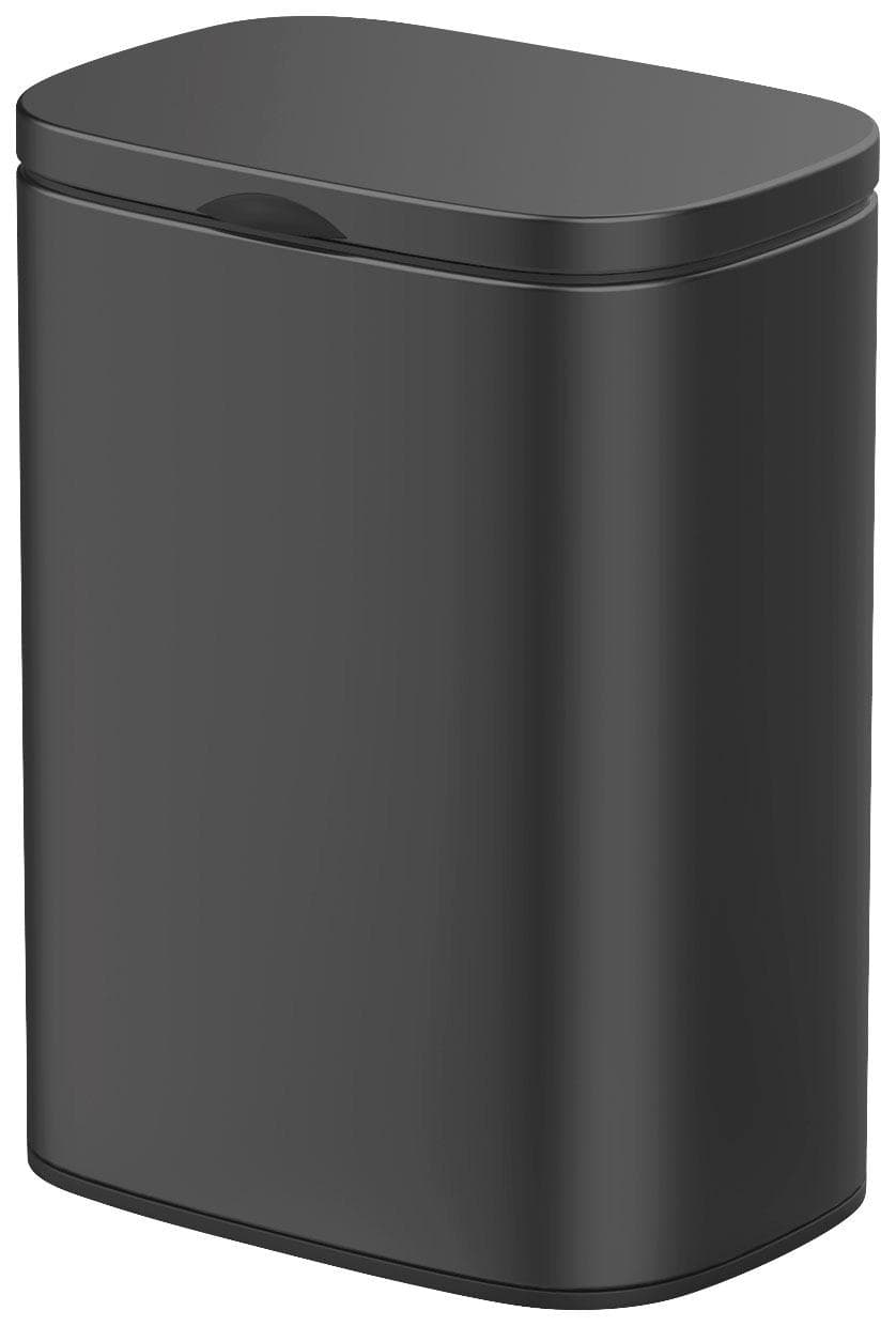 WENKO Sare Kosmetikeimer Wandmontage Schwarz, matt mit Easy-Close-Absenkautomatik