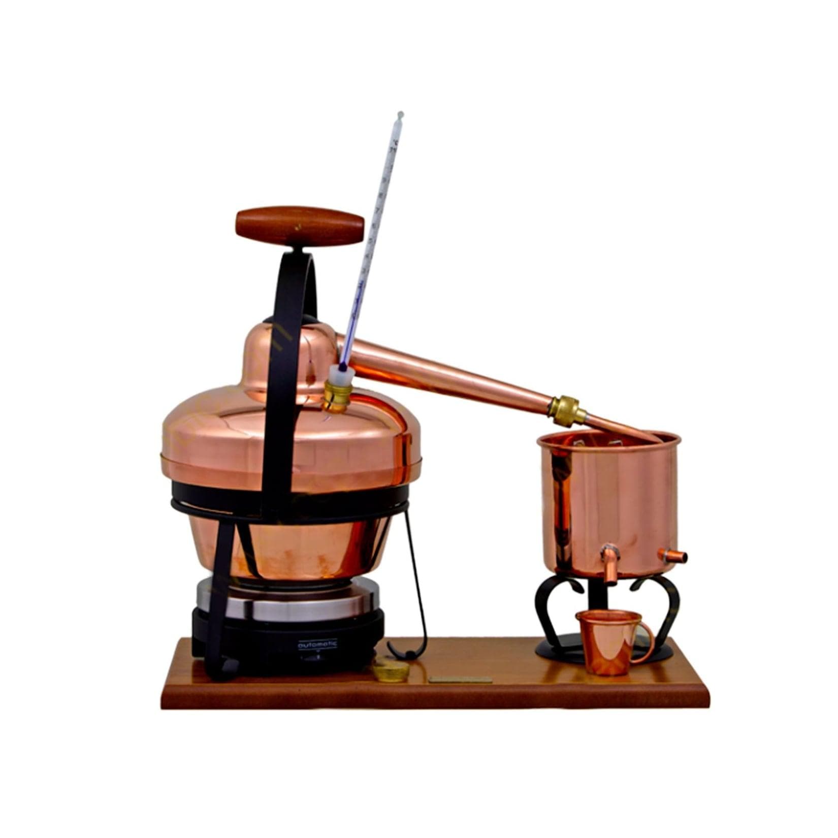 ich-zapfe Destille Premium 1,25 Liter mit Elektrischer Kochplatte und Thermometer