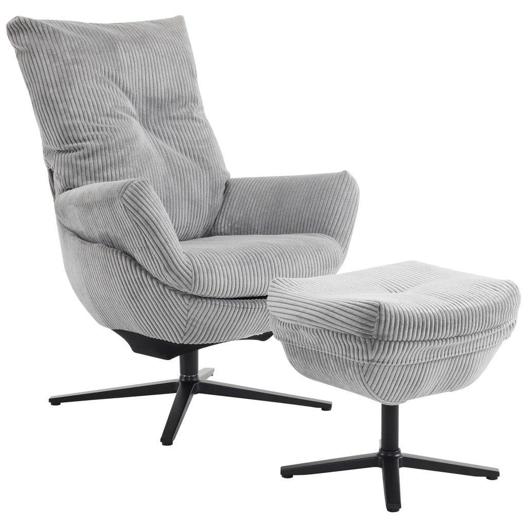 Carryhome Relaxsesselset Grau Schwarz Relaxfunktion