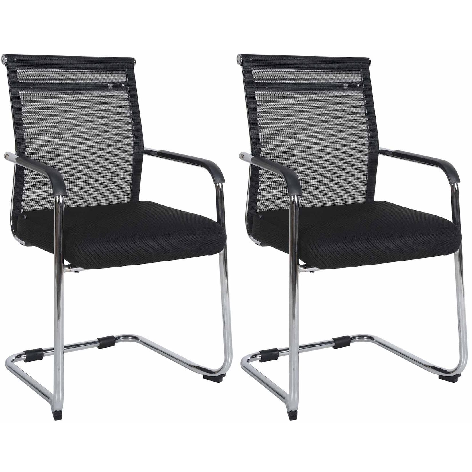 Freischwinger-Besucherstühle 2er Set