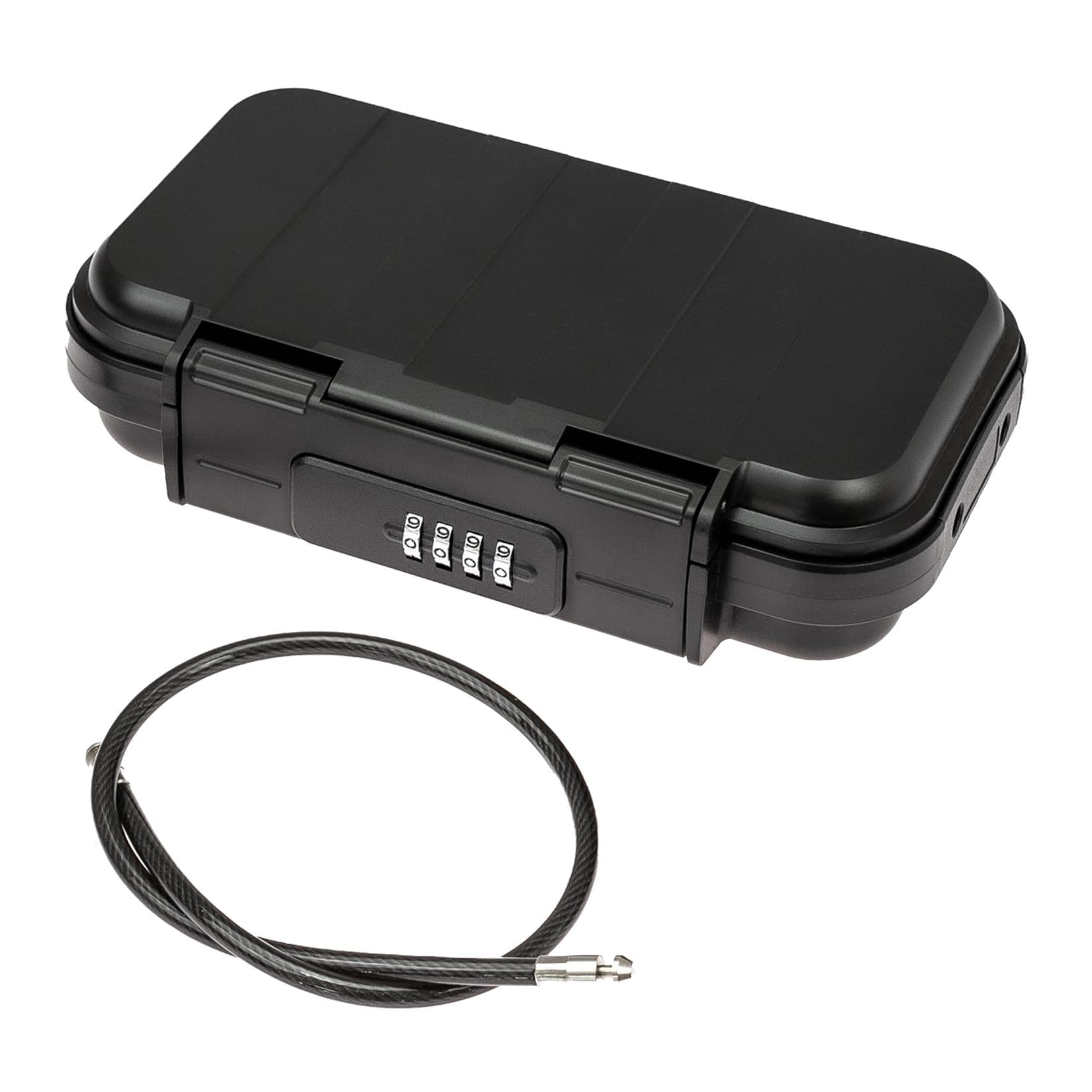 HMF 318-02 Tragbarer Safe mit Zahlenschloss, wasserdichter Mini Tresor mit Drahtseil