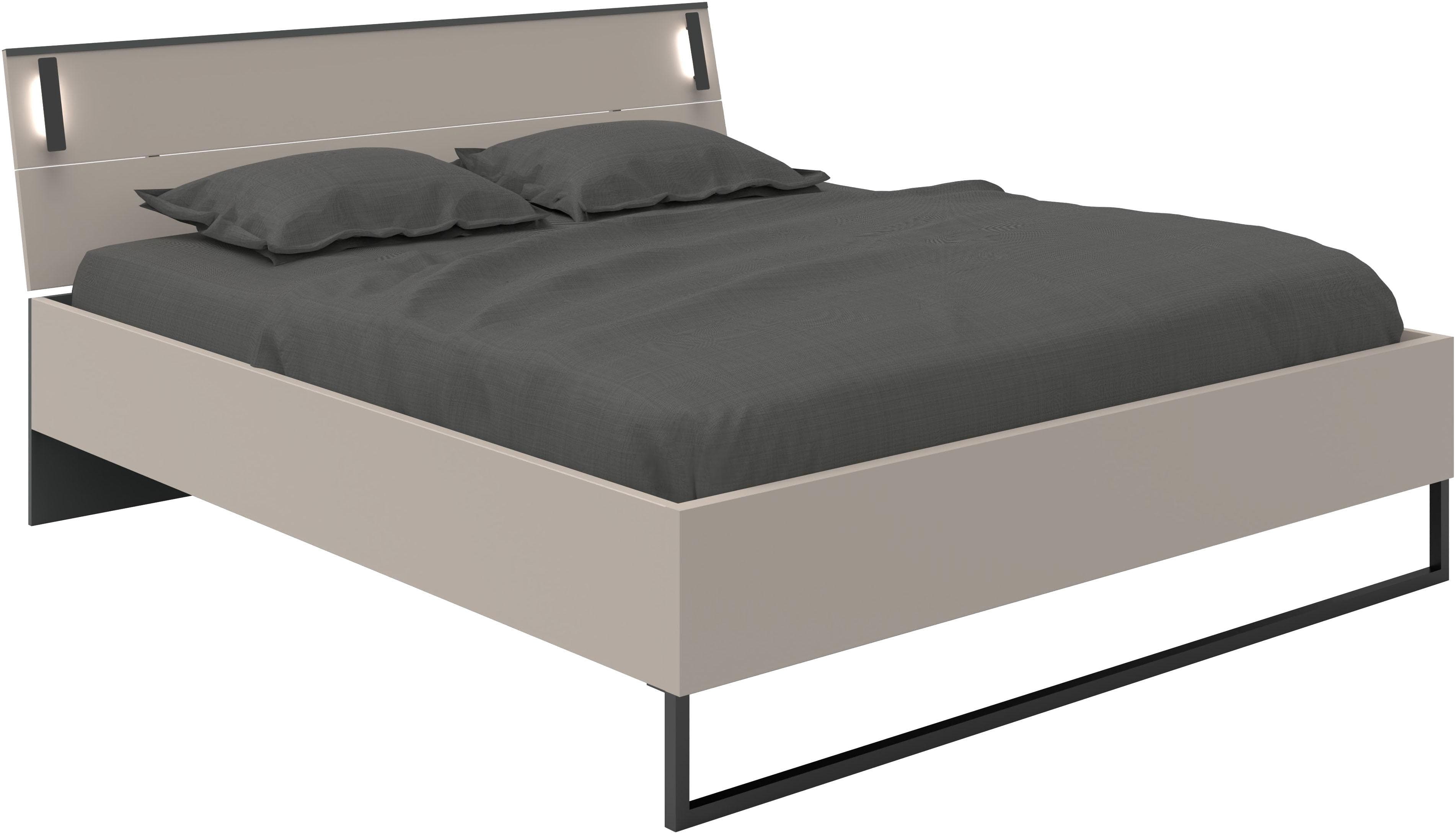 Wimex Futonbett Tilburg Grau mit LED Beleuchtung S0GDV05U