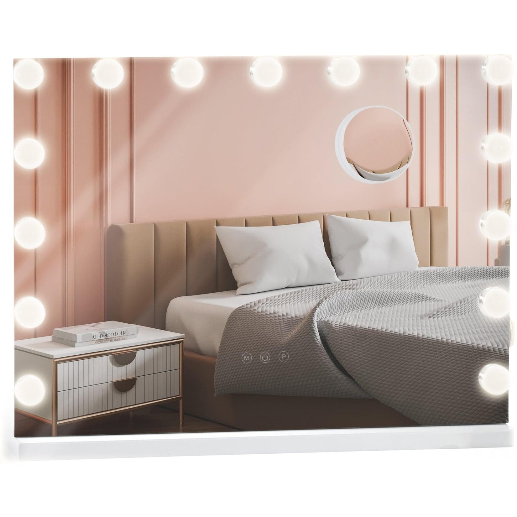 CLP Schminkspiegel Marlene 10-fach Vergrößerung LED-Beleuchtung